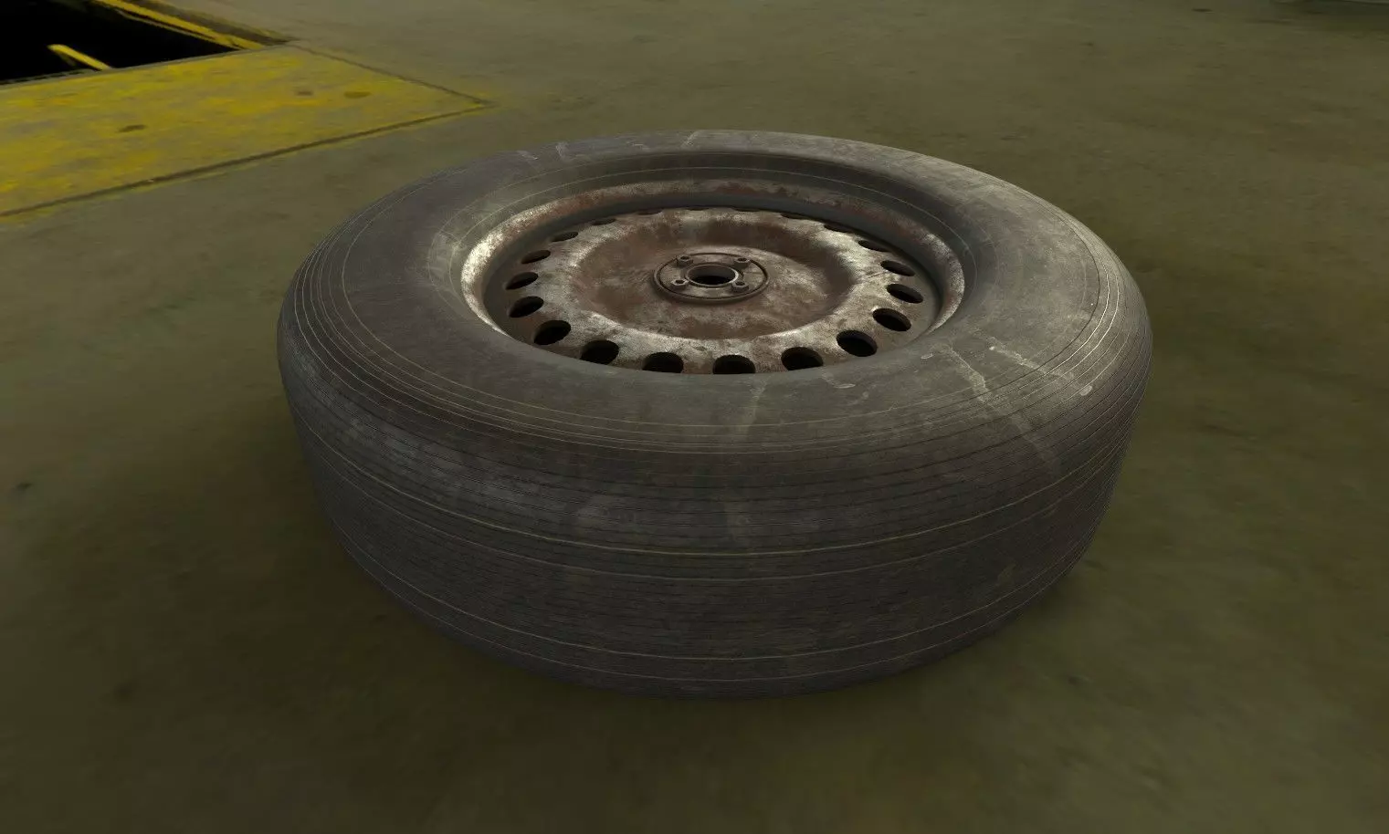 wheel Free low-poly 3D model