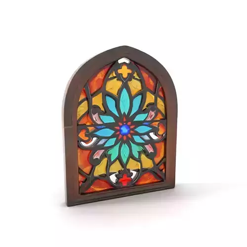 Colorful Stained Glass Window model pack Low-poly 3D model
