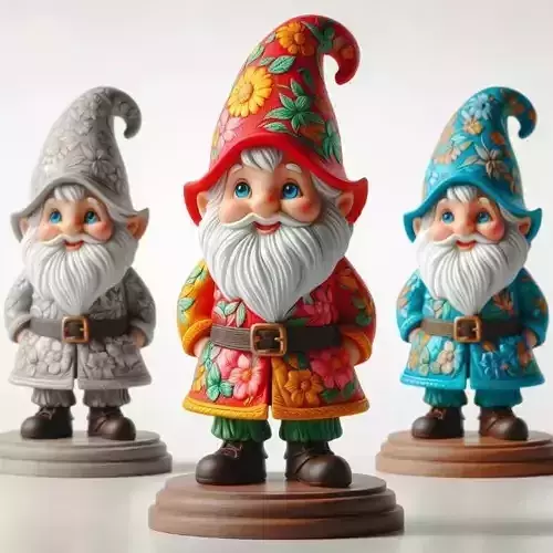 2175  Fairy Tale Gnome  Color  Full Body Figurine
