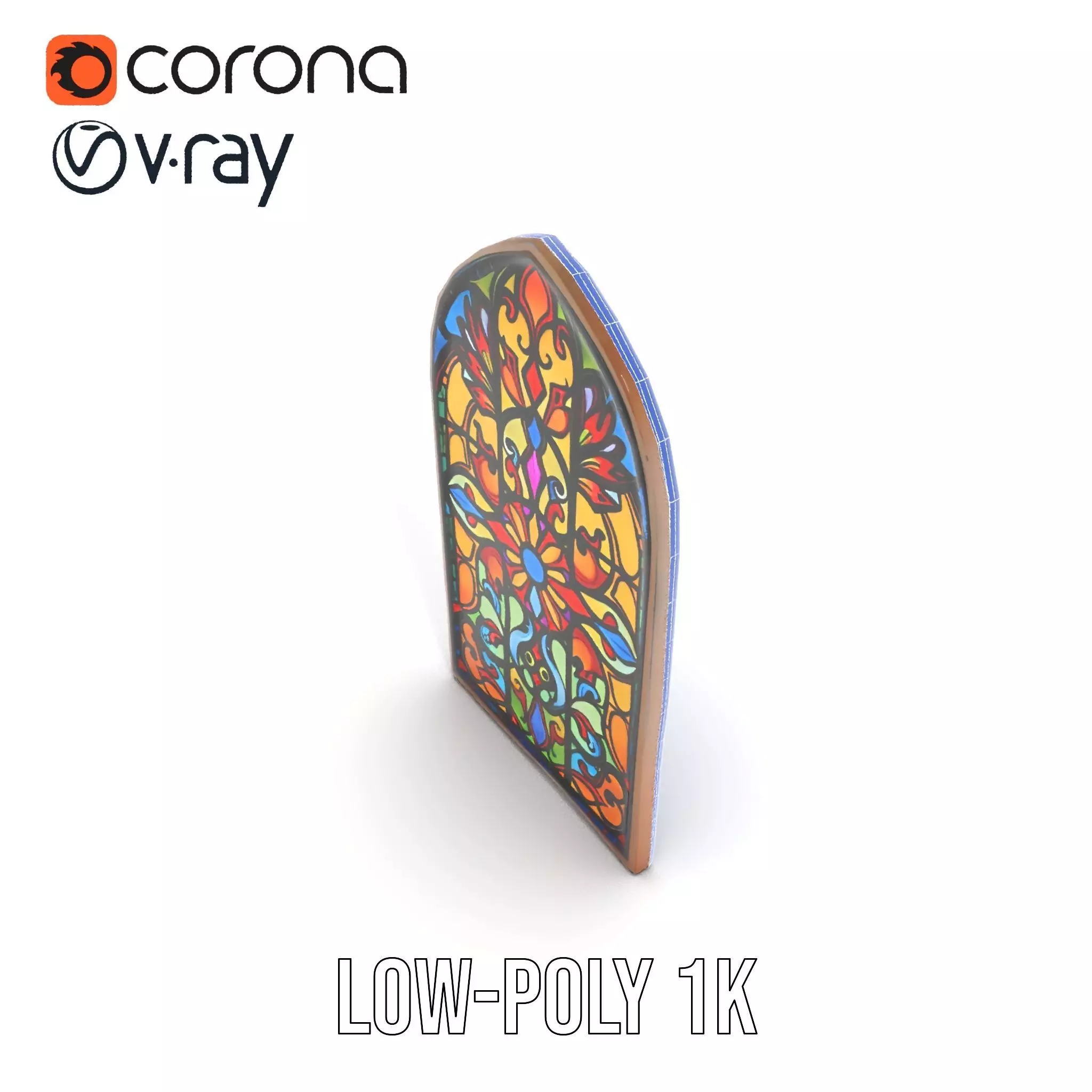 Colorful Gothic Window model pack Low-poly 3D model_23