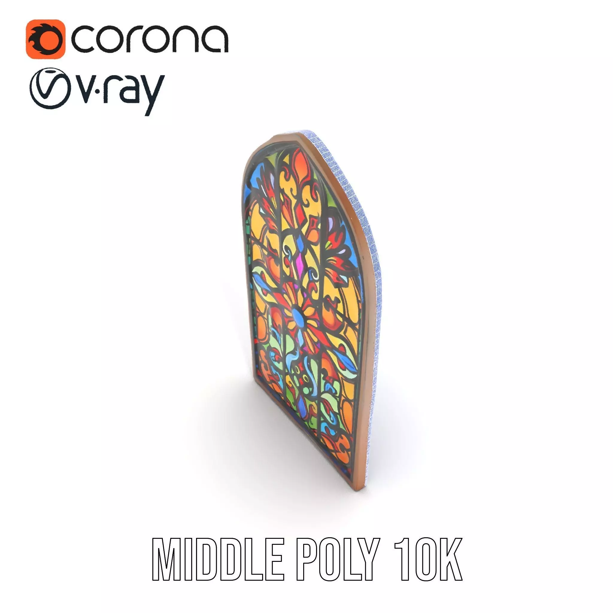 Colorful Gothic Window model pack Low-poly 3D model_24