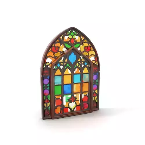 Vibrant Stained Glass Window model pack