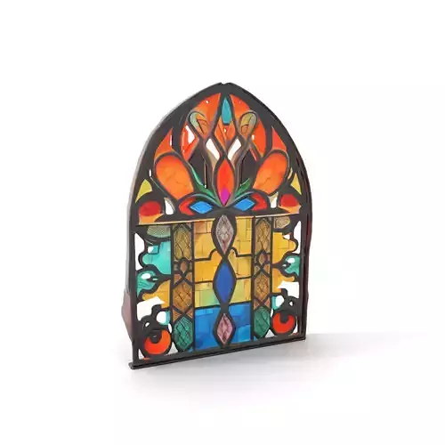 Vibrant Stained Glass Window model pack