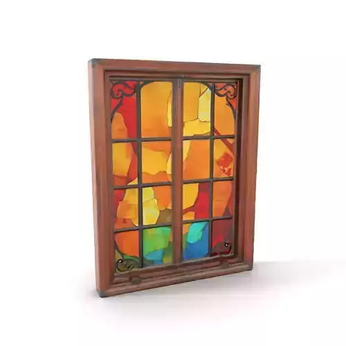 Vibrant Stained Glass Window model pack