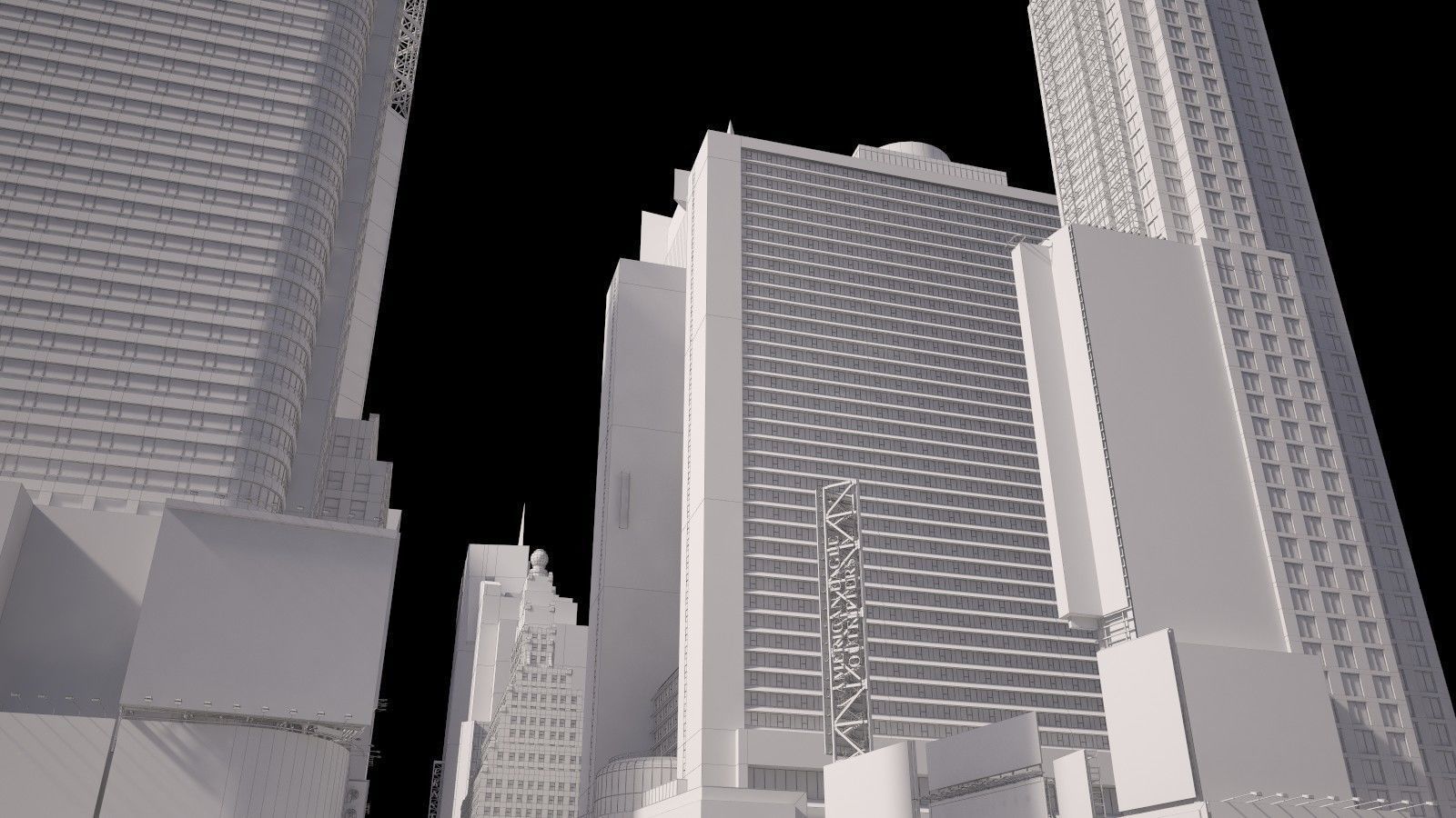 New York Times Square at Day and Night 3D model_17