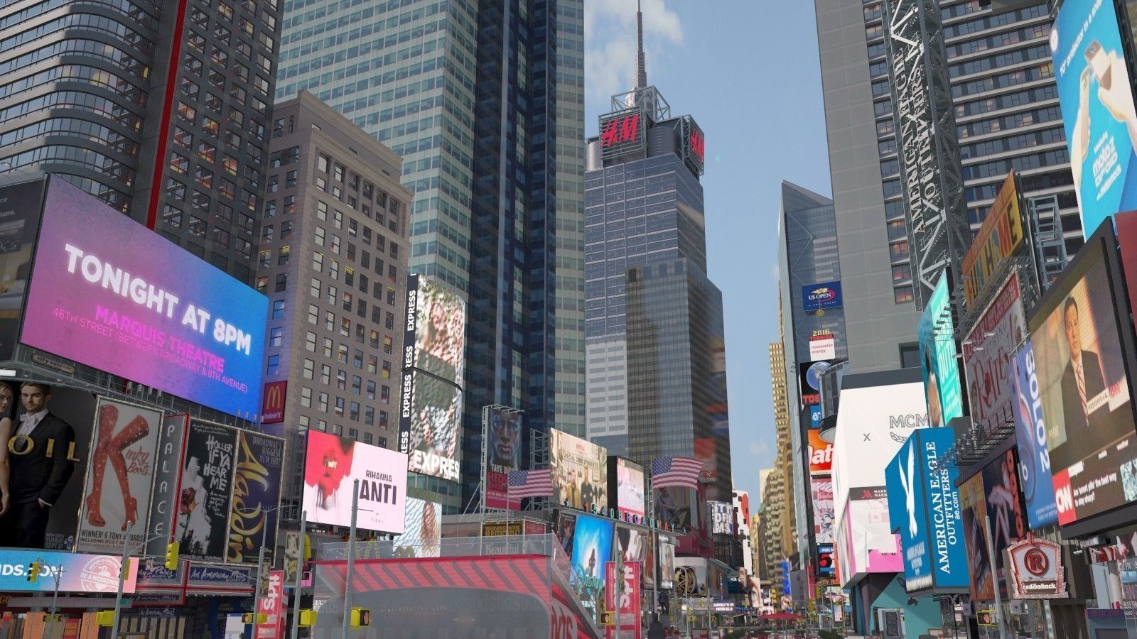 New York Times Square at Day and Night 3D model_4