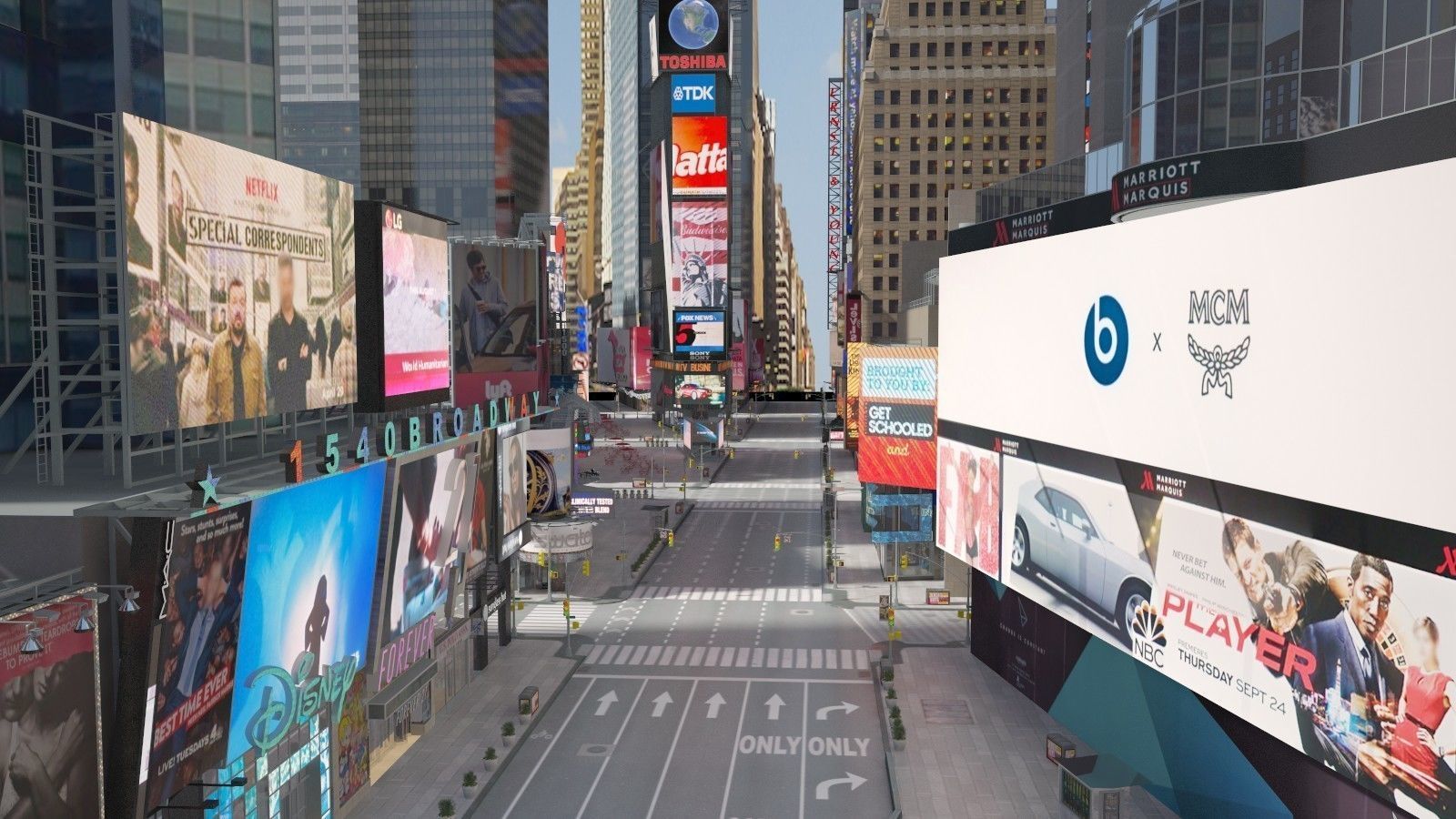 New York Times Square at Day and Night 3D model_8