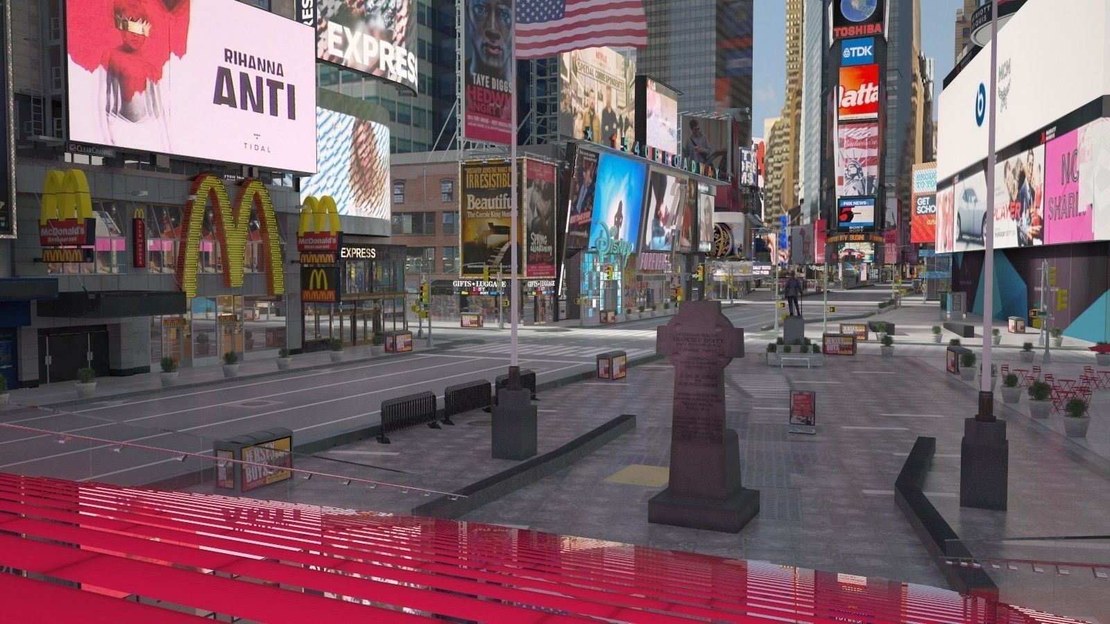New York Times Square at Day and Night 3D model_3
