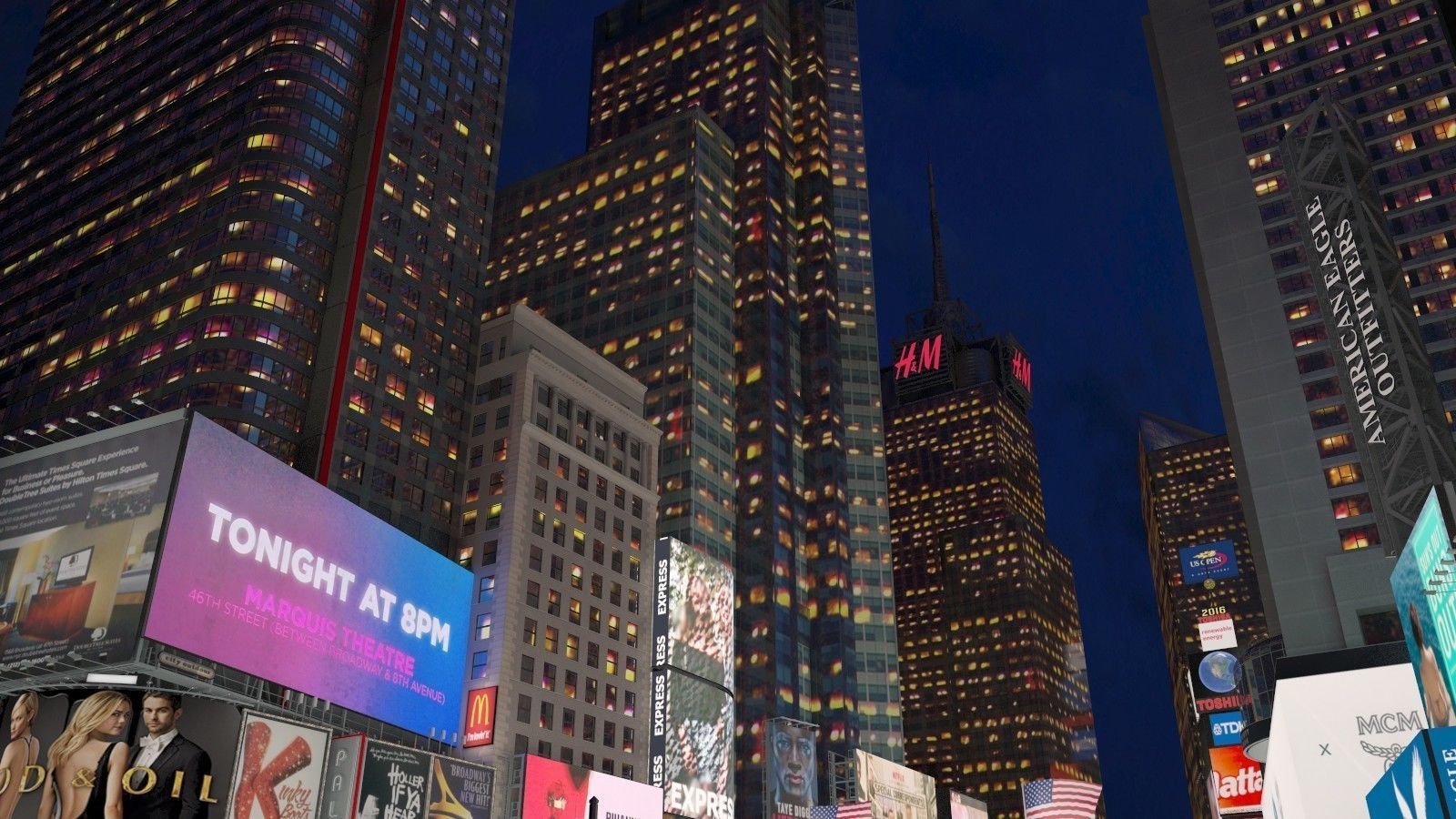 New York Times Square at Day and Night 3D model_23