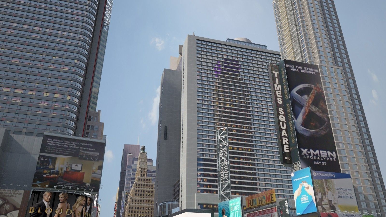New York Times Square at Day and Night 3D model_5