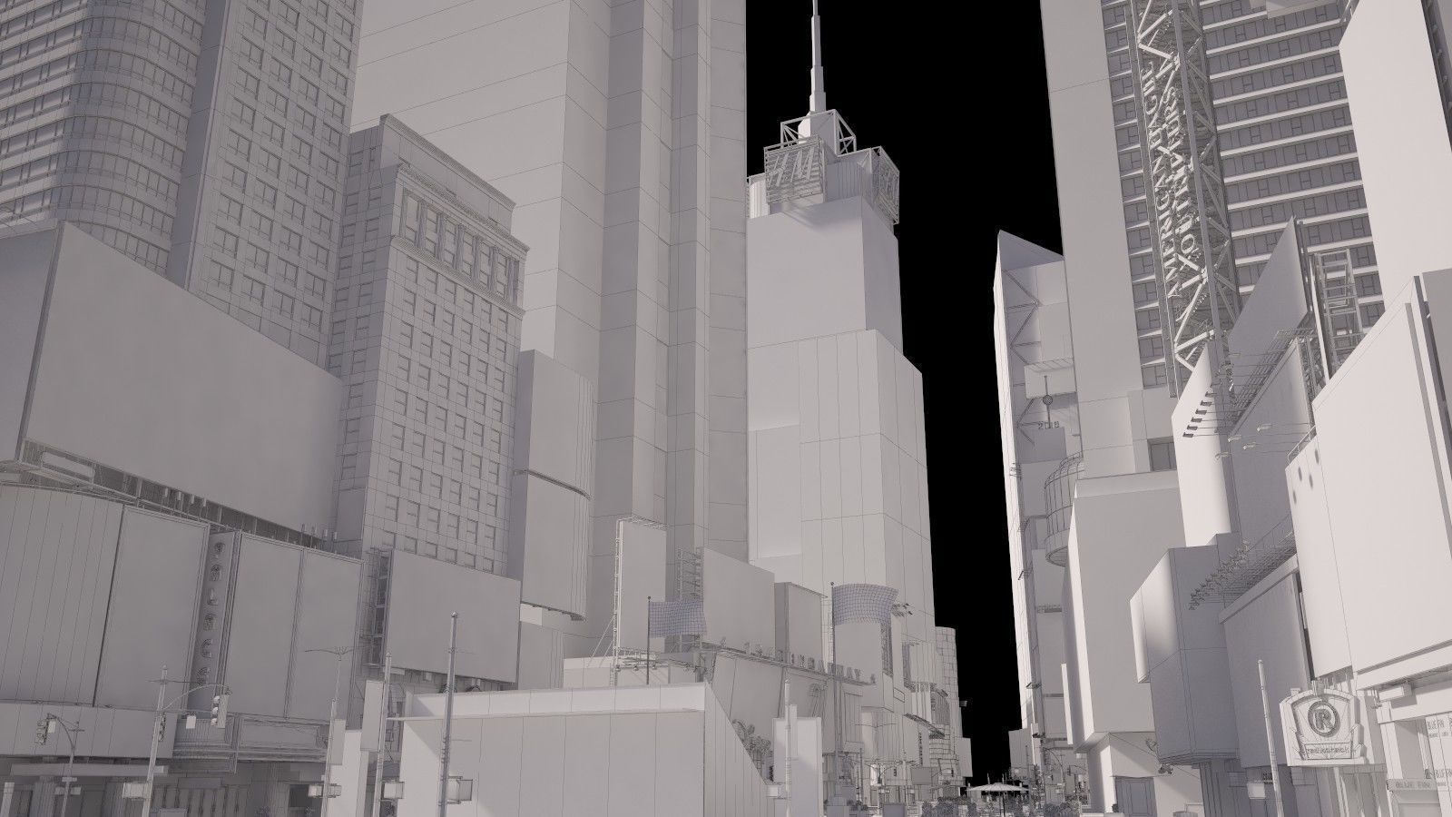 New York Times Square at Day and Night 3D model_16