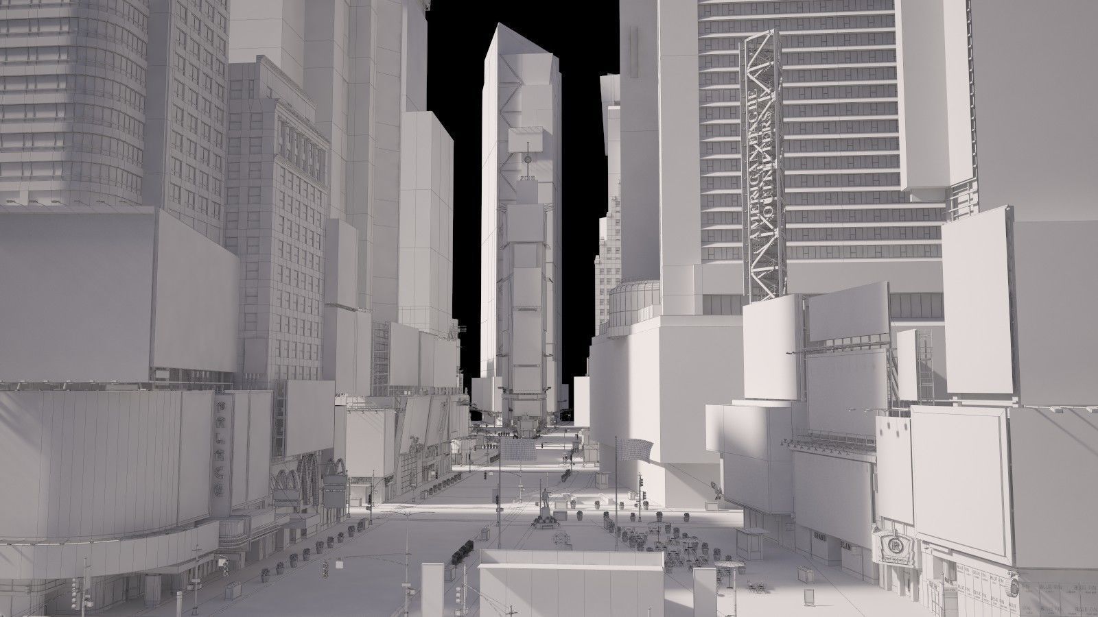 New York Times Square at Day and Night 3D model_14