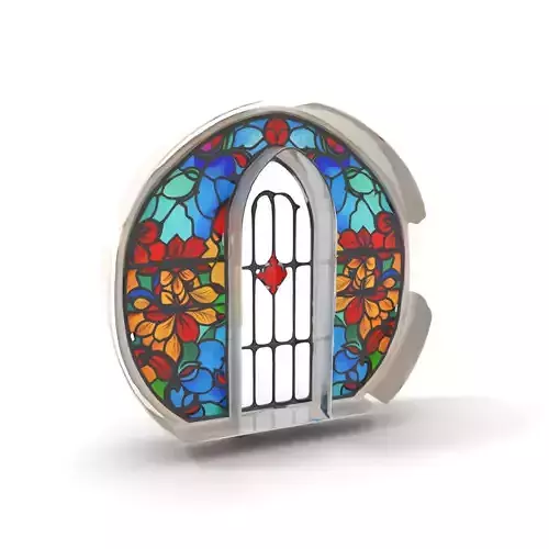 Colorful Stained Glass model pack Low-poly 3D model
