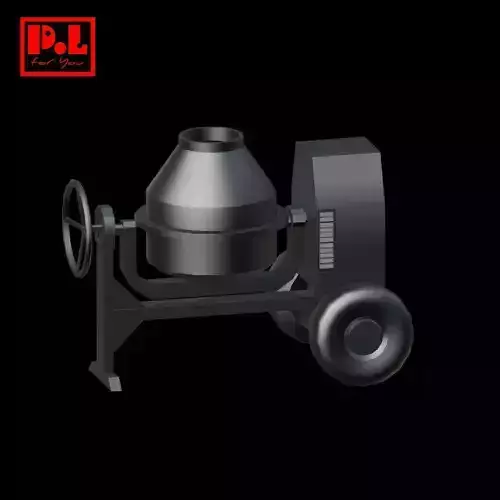 Concrete mixer 3D print model