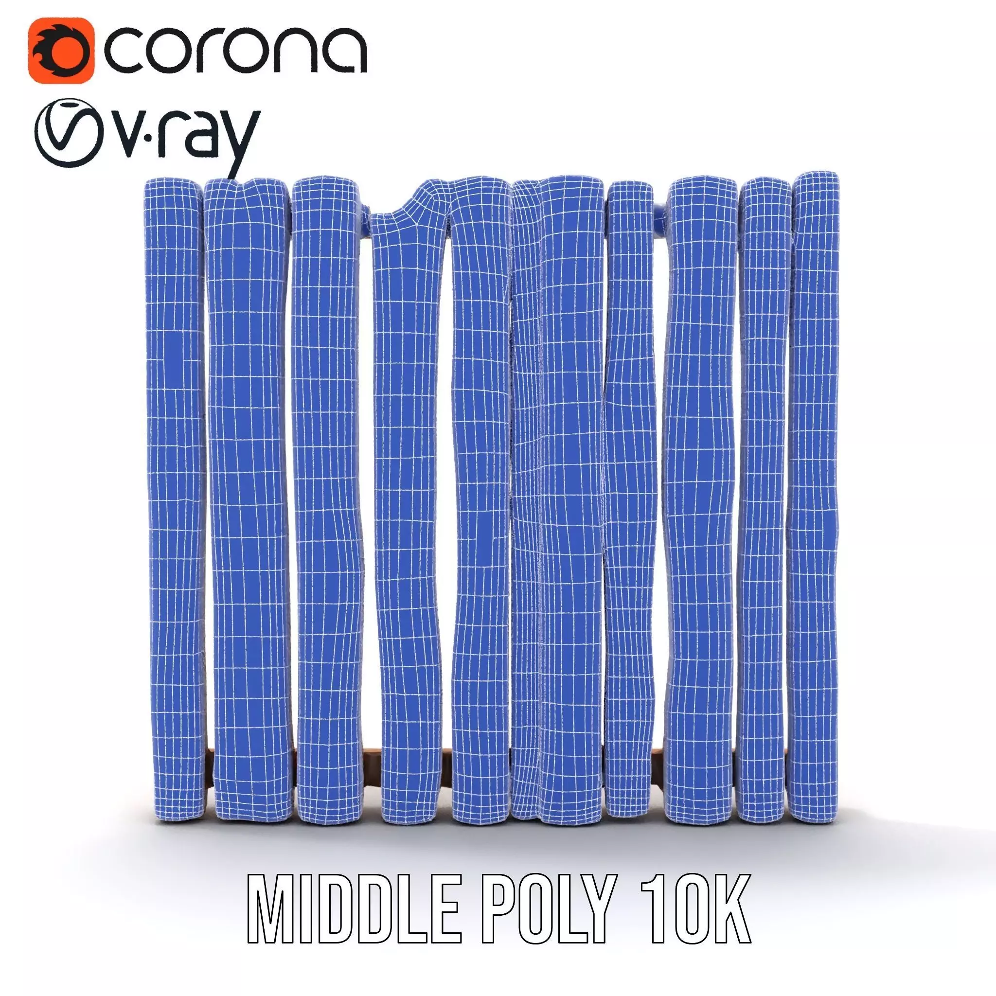 Rustic Wooden Fence model pack Low-poly 3D model_21