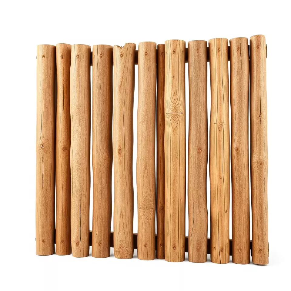 Rustic Wooden Fence model pack Low-poly 3D model_2