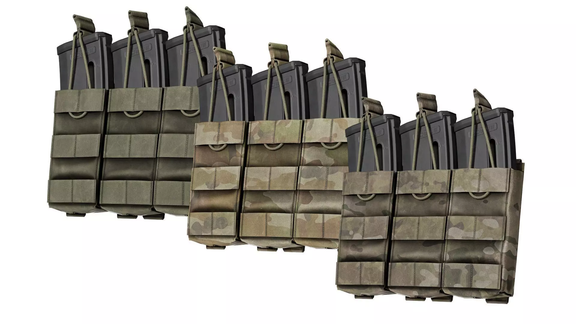 ADA MILITARY POUCHES BUNDLE 02 Low-poly 3D model_2