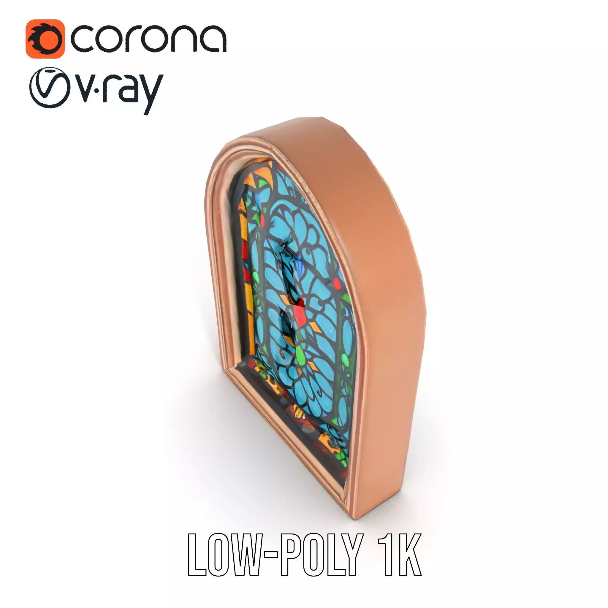 Vibrant Gothic Stained Glass model pack Low-poly 3D model_22