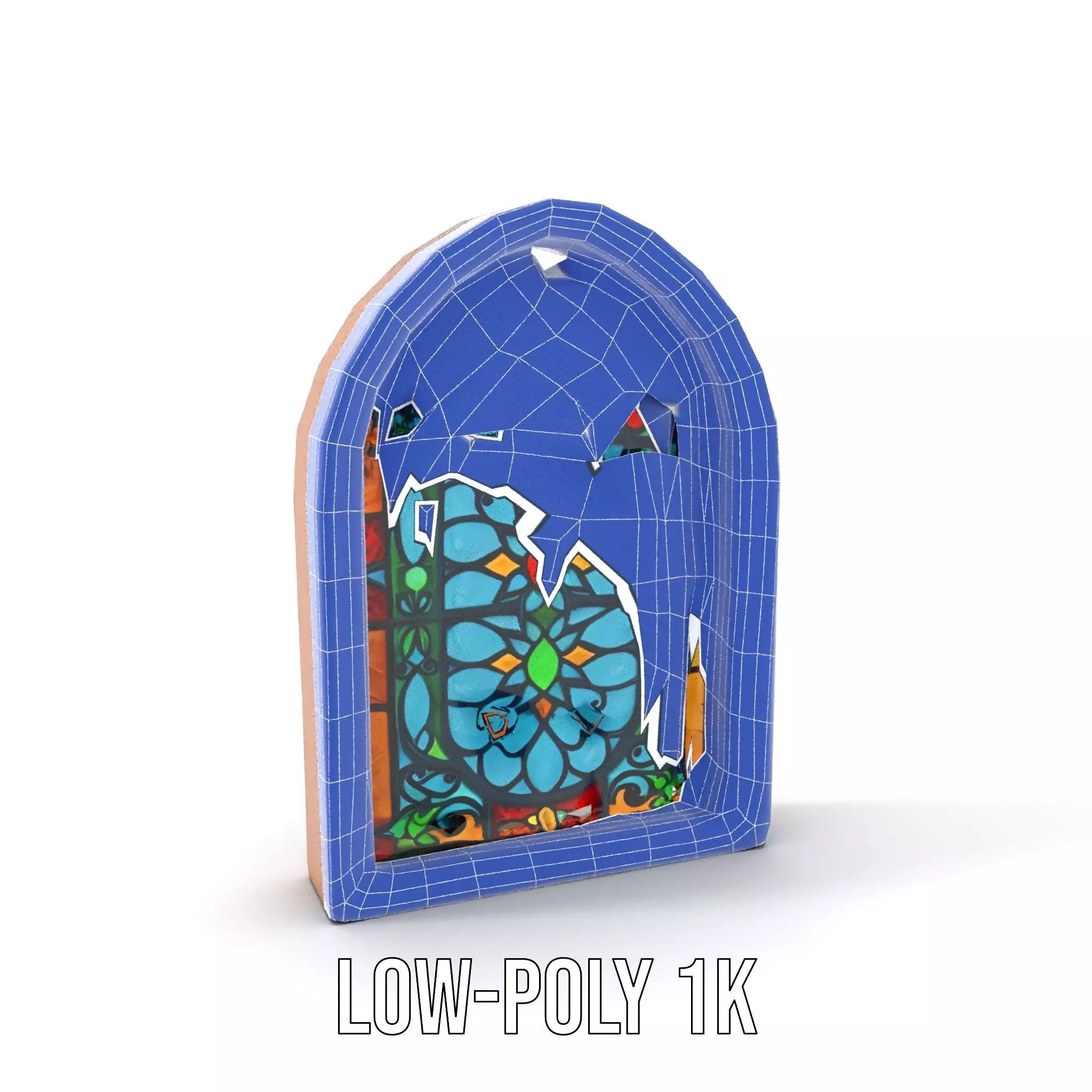 Vibrant Gothic Stained Glass model pack Low-poly 3D model_7