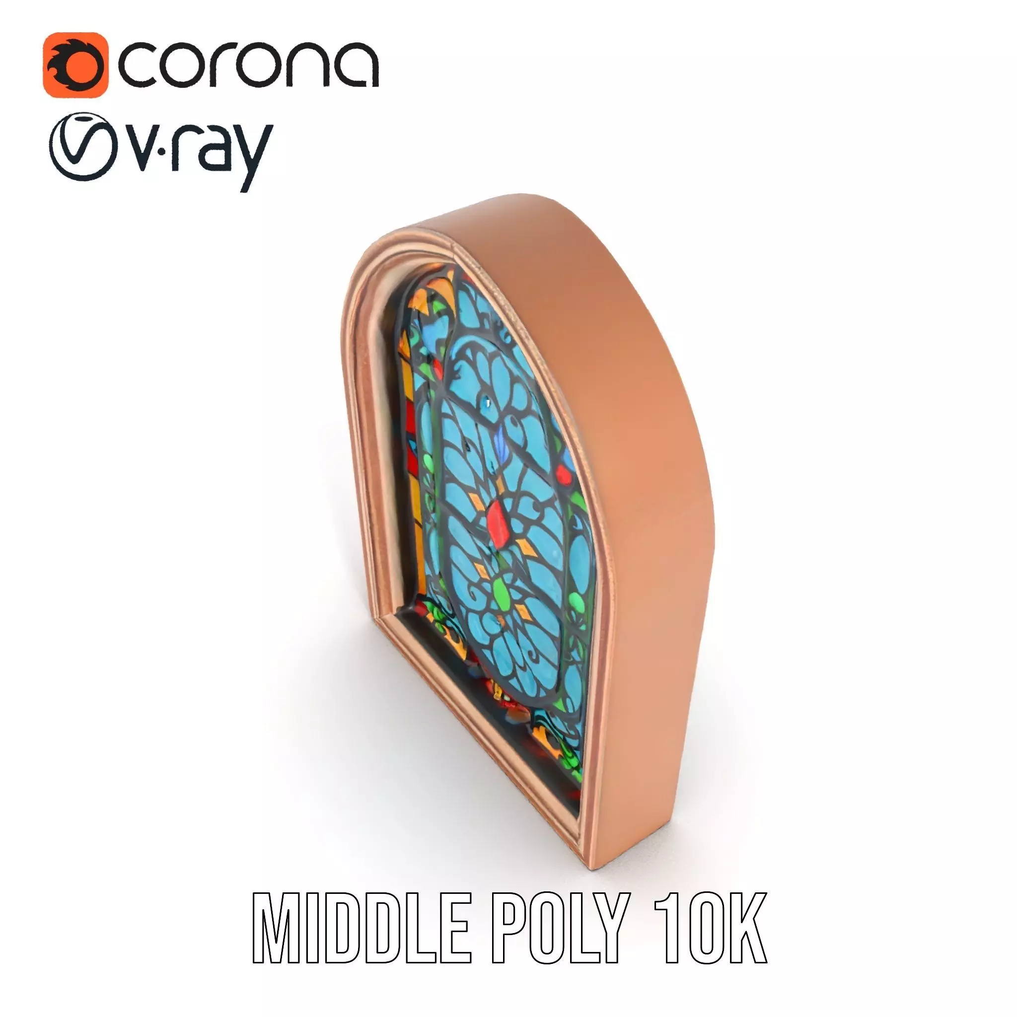 Vibrant Gothic Stained Glass model pack Low-poly 3D model_11