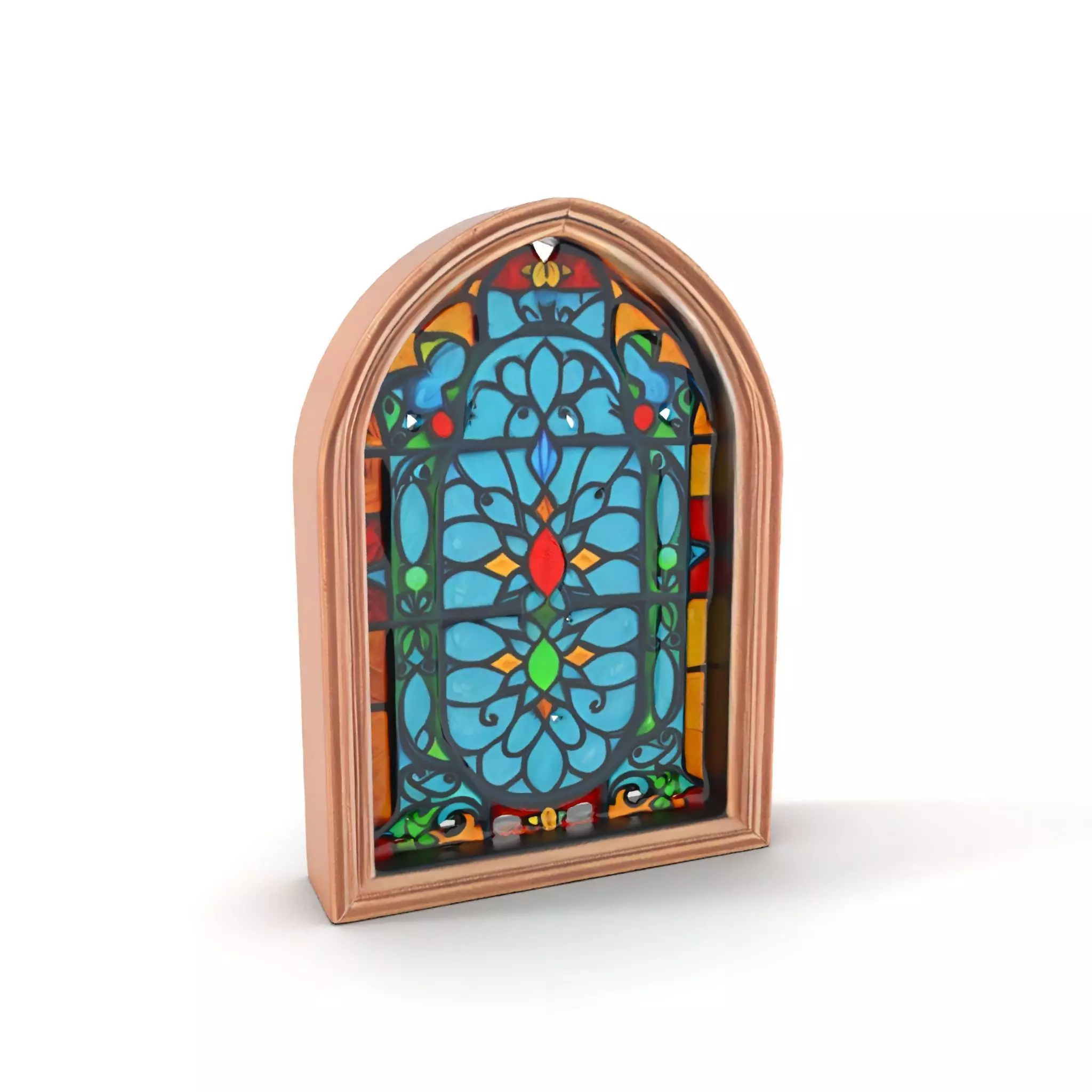 Vibrant Gothic Stained Glass model pack Low-poly 3D model_6