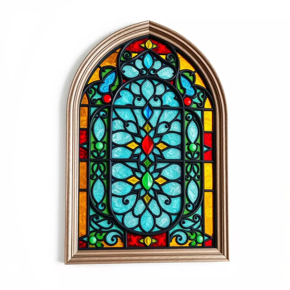 Vibrant Gothic Stained Glass model pack Low-poly 3D model_2