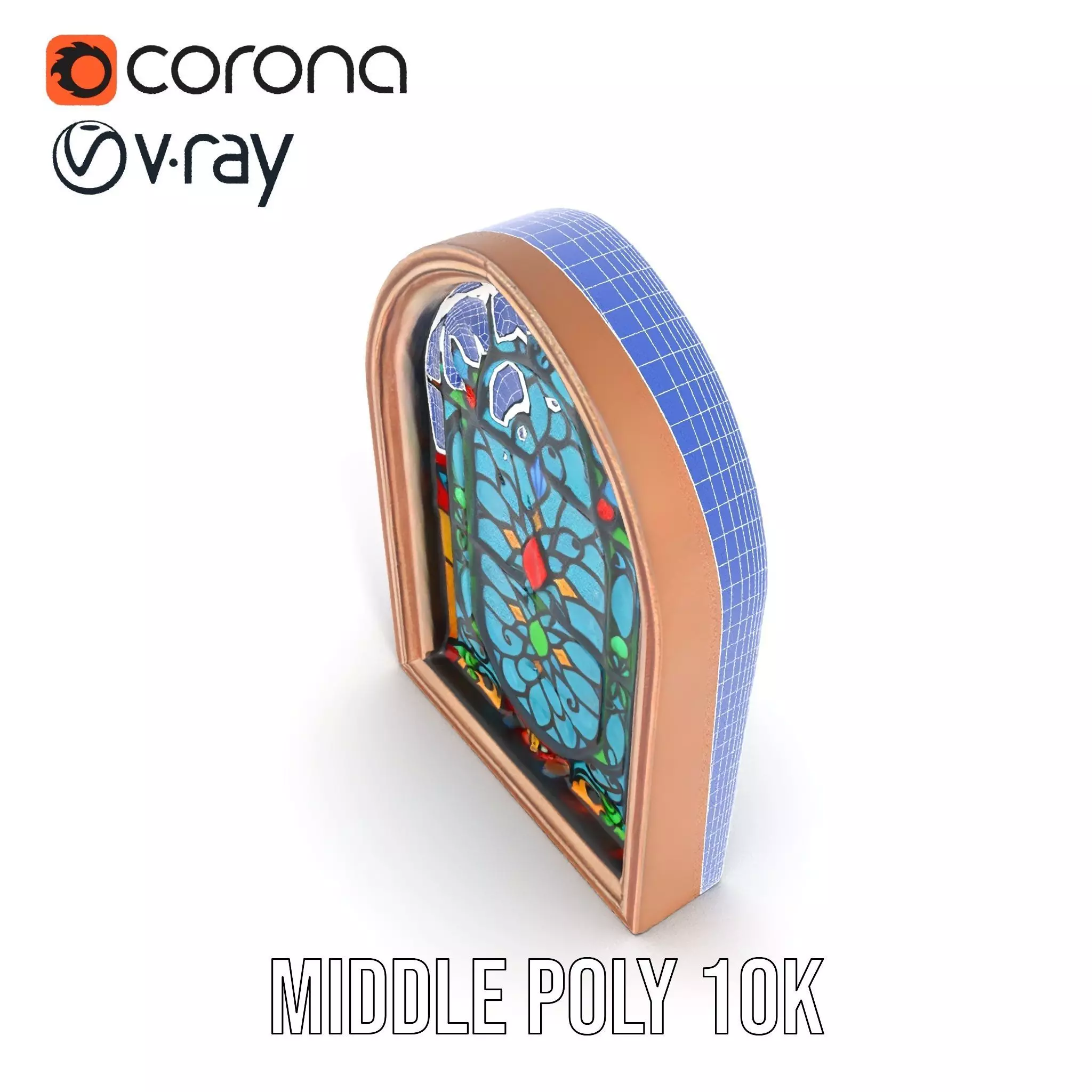 Vibrant Gothic Stained Glass model pack Low-poly 3D model_29