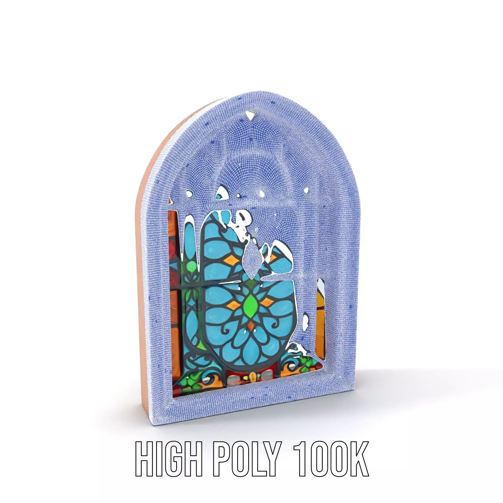 Vibrant Gothic Stained Glass model pack Low-poly 3D model_4