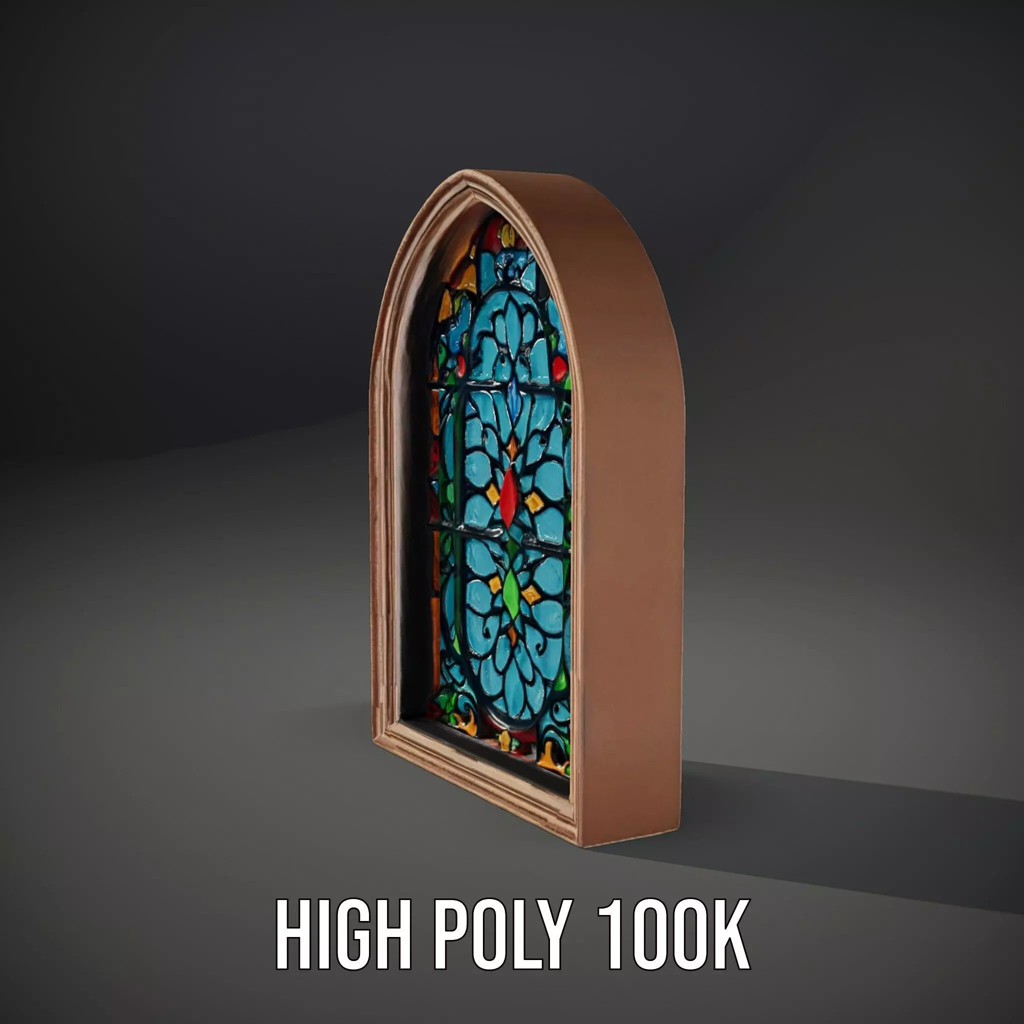 Vibrant Gothic Stained Glass model pack Low-poly 3D model_10