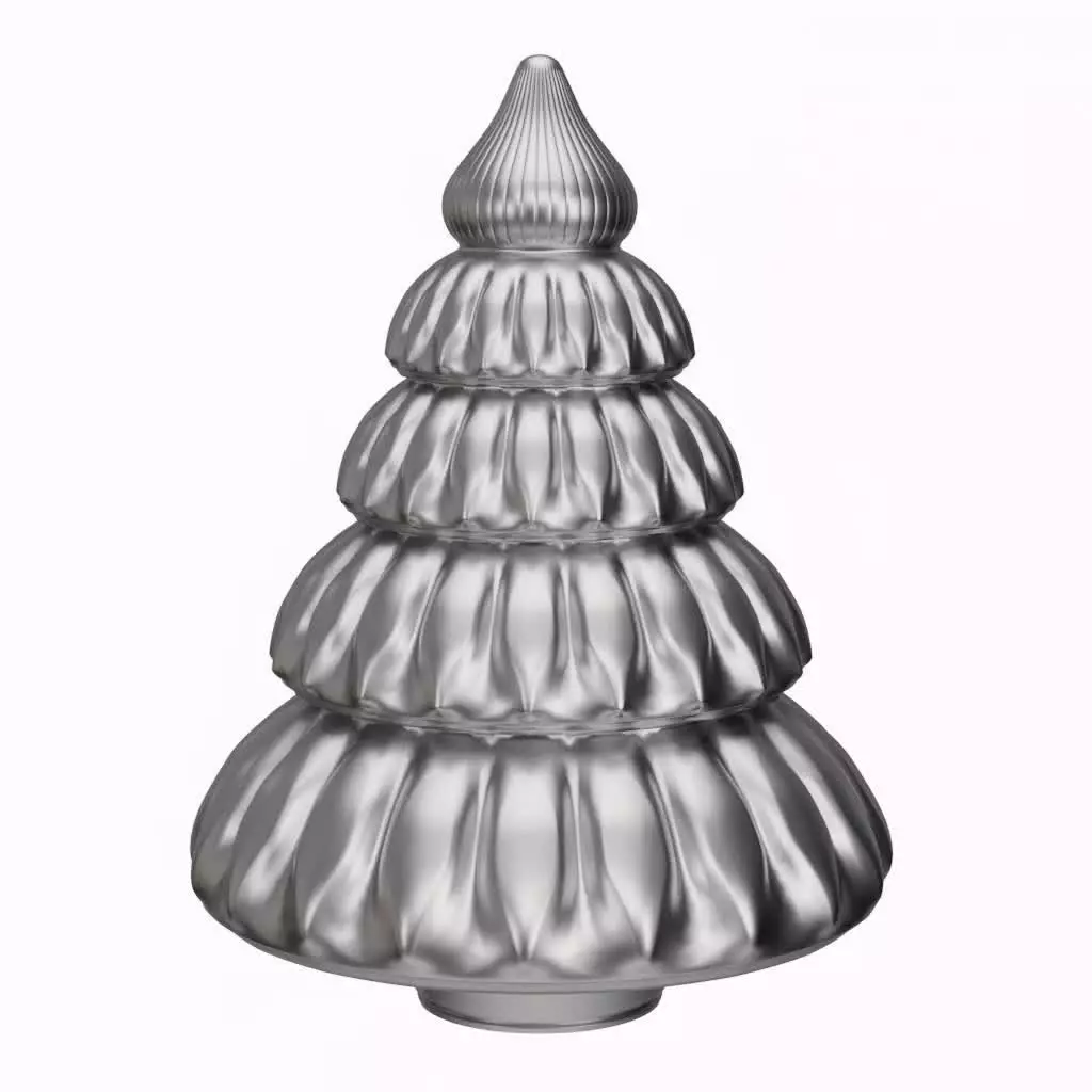Puffy Christmas Tree Set STL - Print in Place 3D print model_6