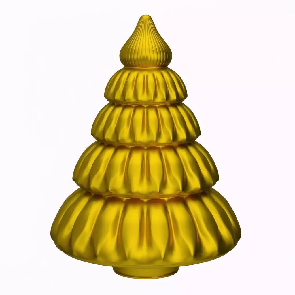 Puffy Christmas Tree Set STL - Print in Place 3D print model_4
