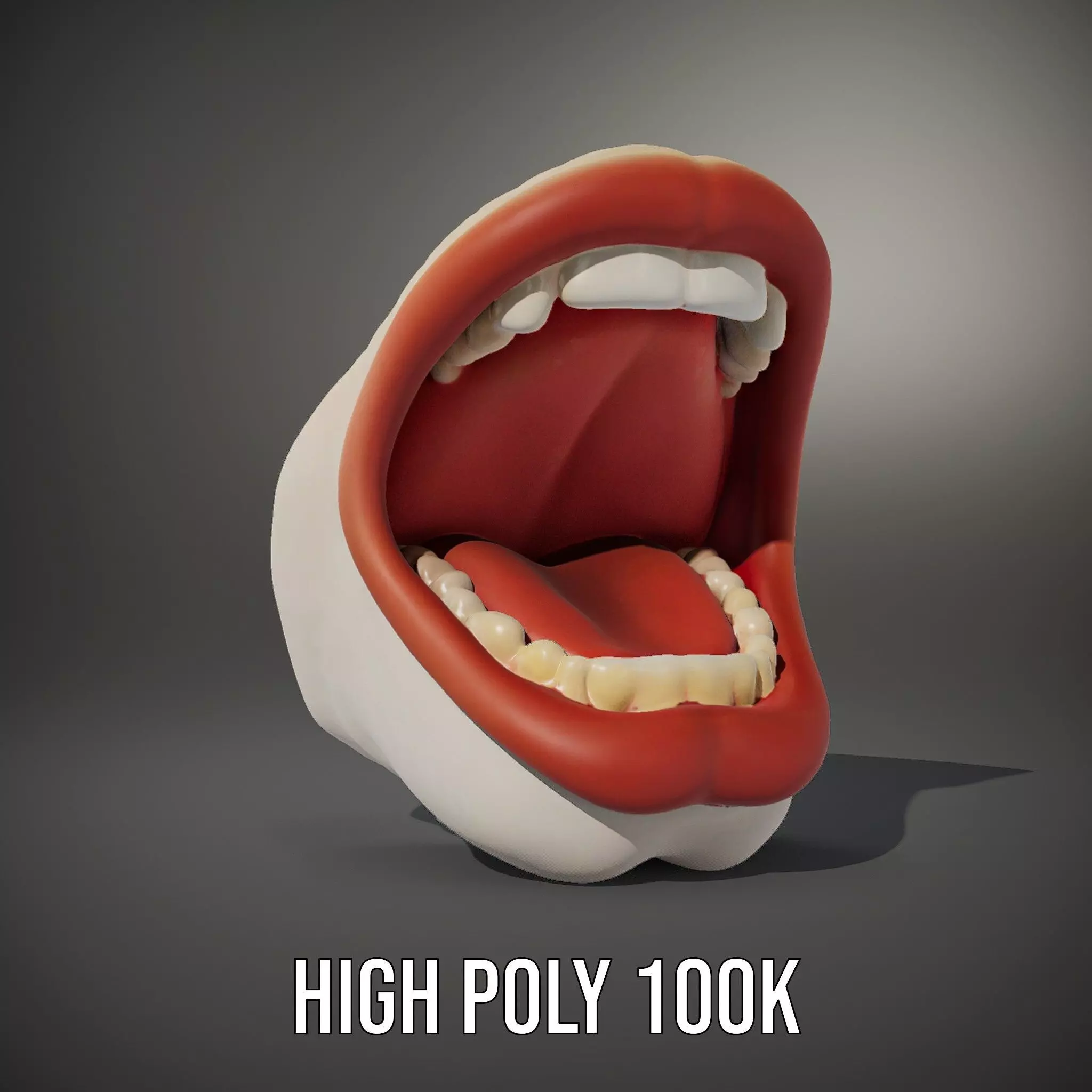 Open Mouth Expression model pack Low-poly 3D model_8