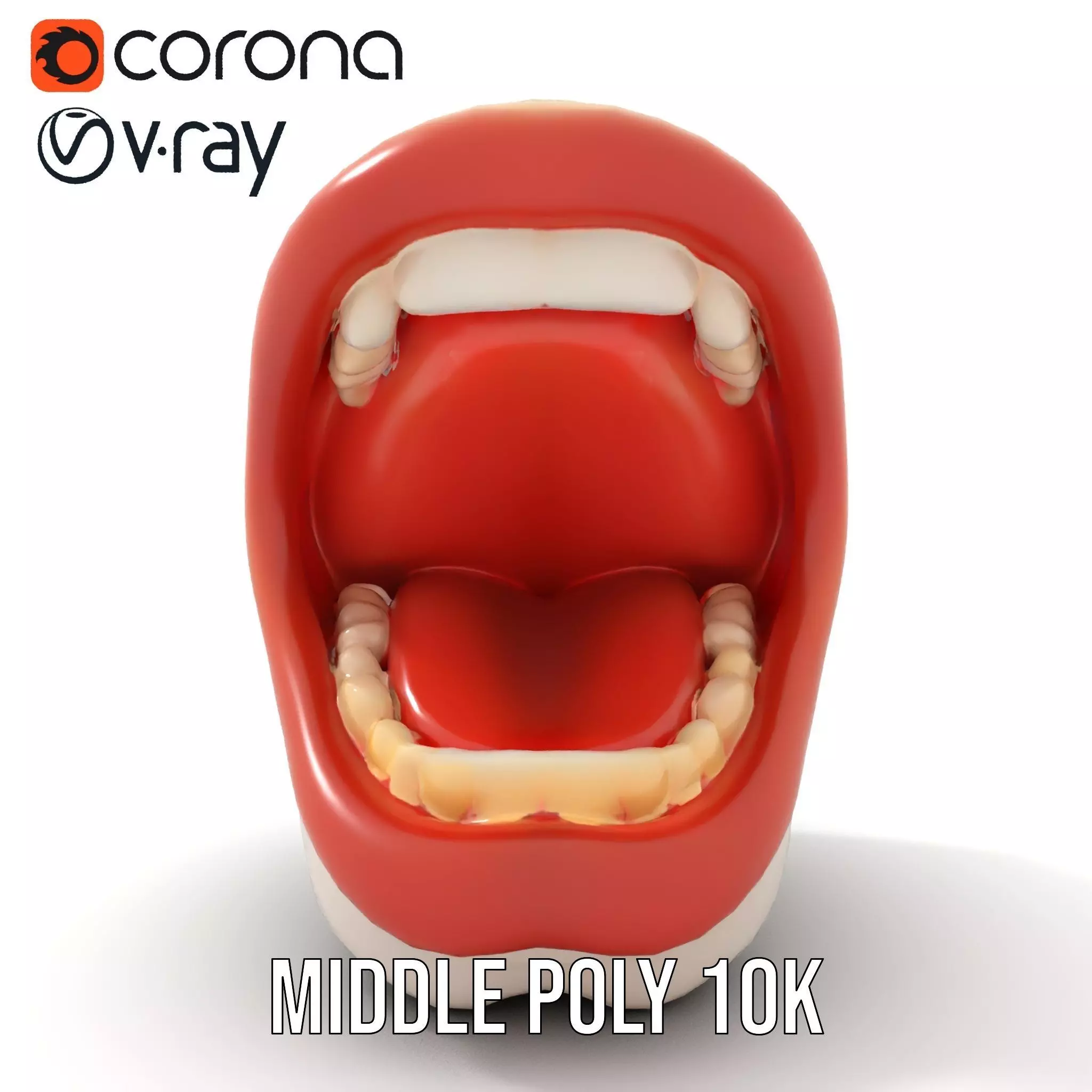 Open Mouth Expression model pack Low-poly 3D model_6