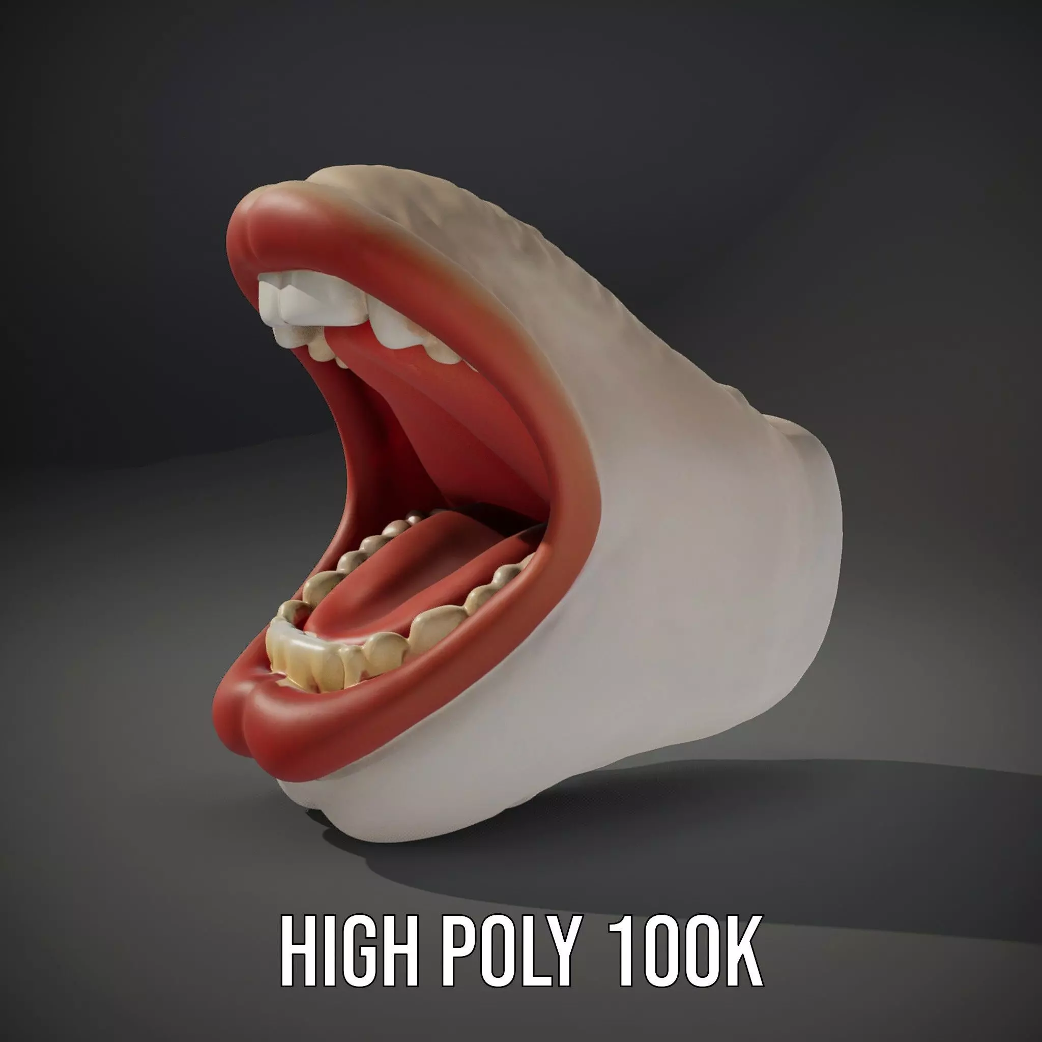 Open Mouth Expression model pack Low-poly 3D model_10