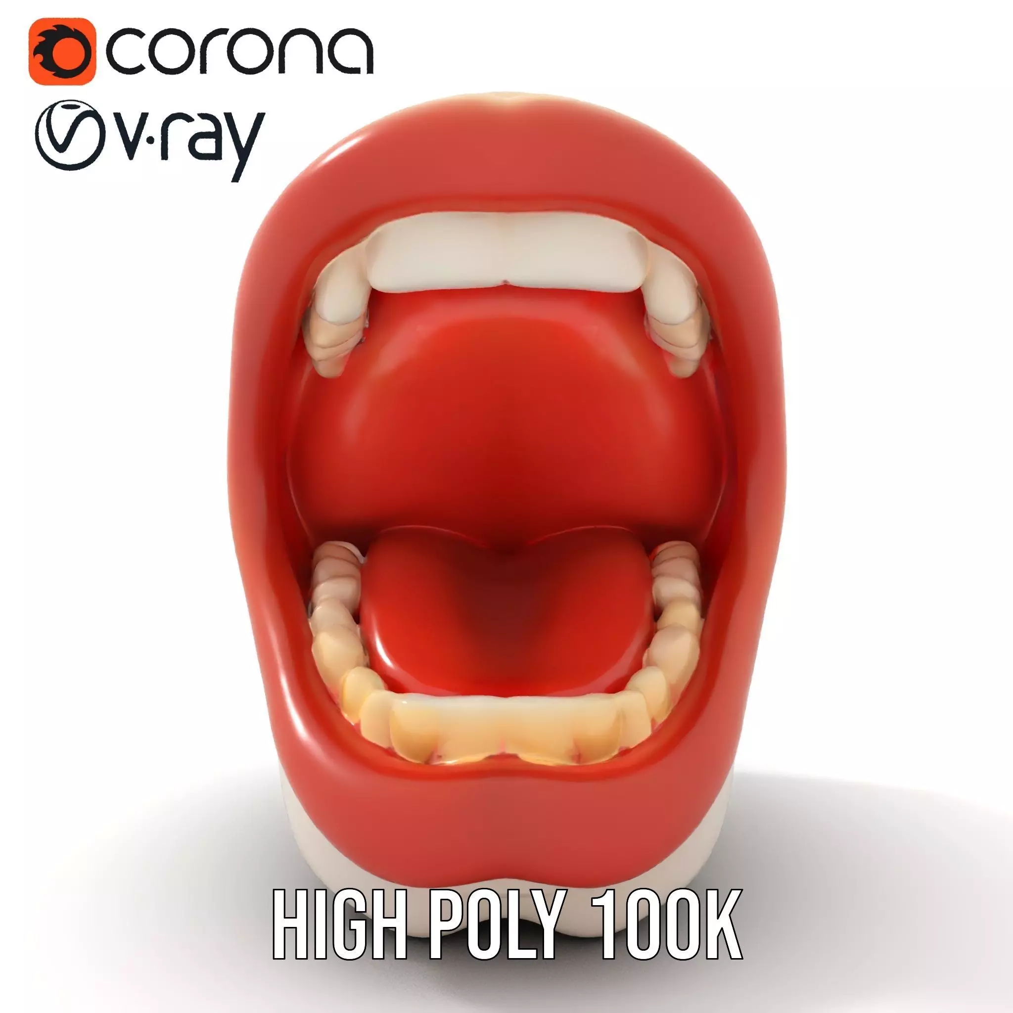 Open Mouth Expression model pack Low-poly 3D model_34