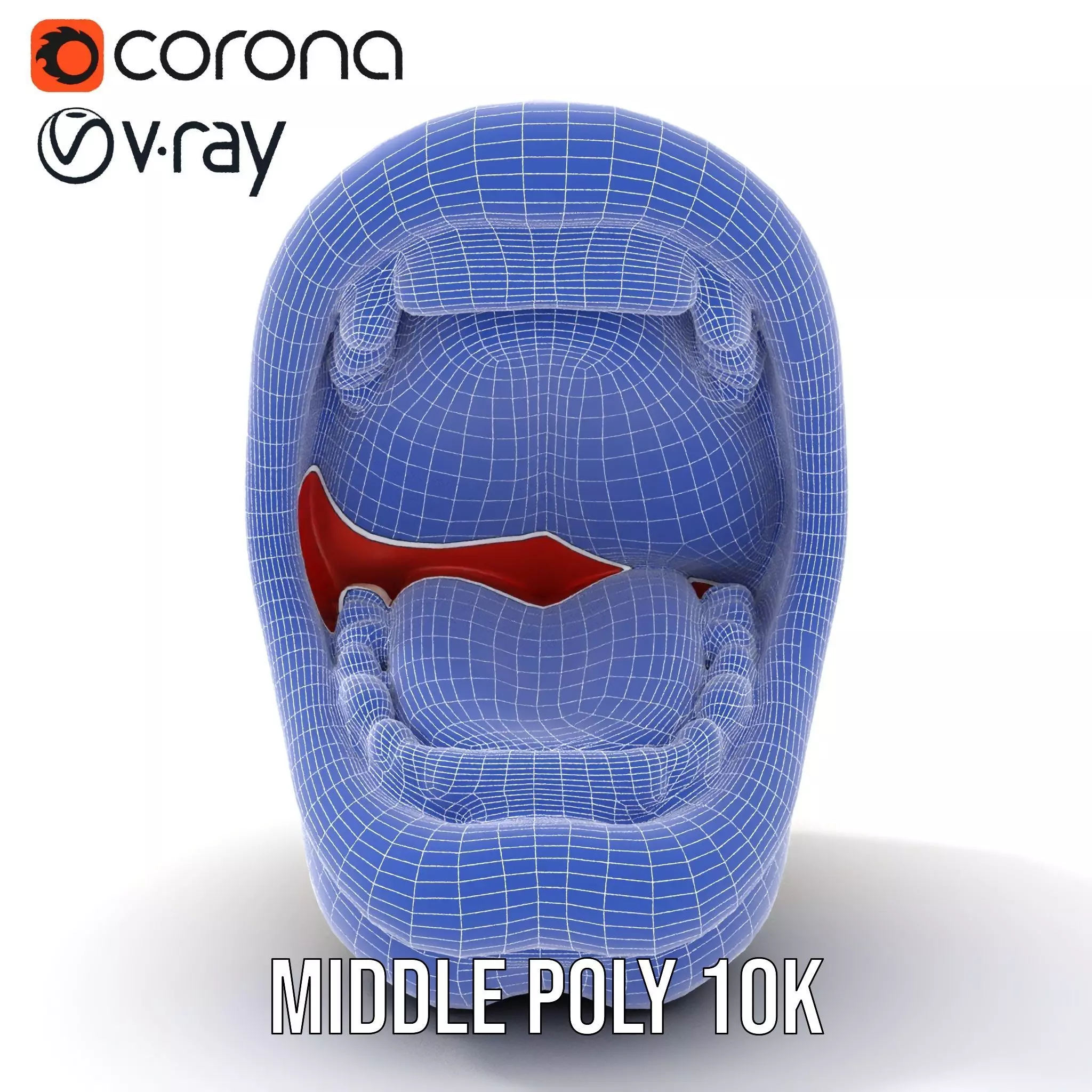 Open Mouth Expression model pack Low-poly 3D model_30