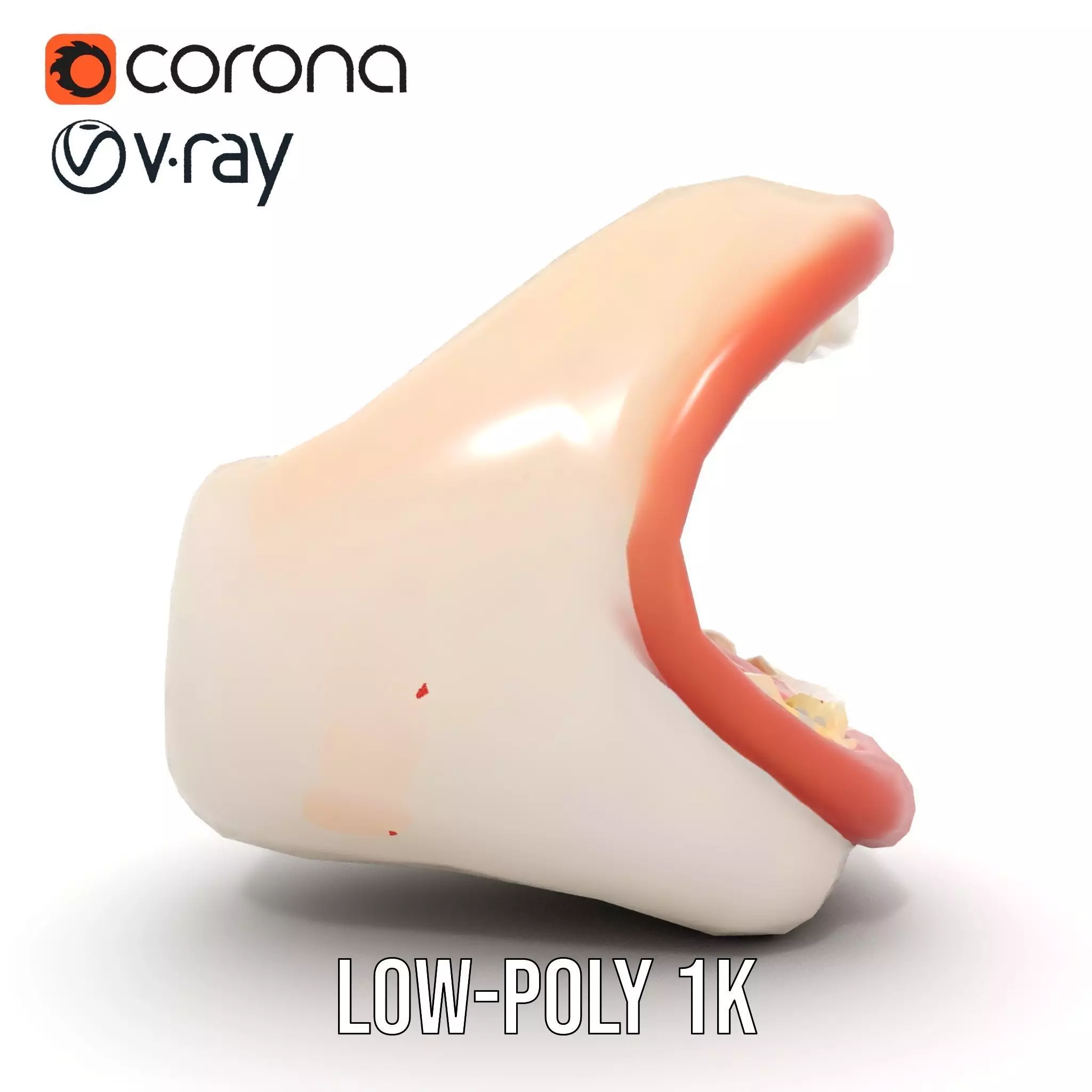 Open Mouth Expression model pack Low-poly 3D model_28