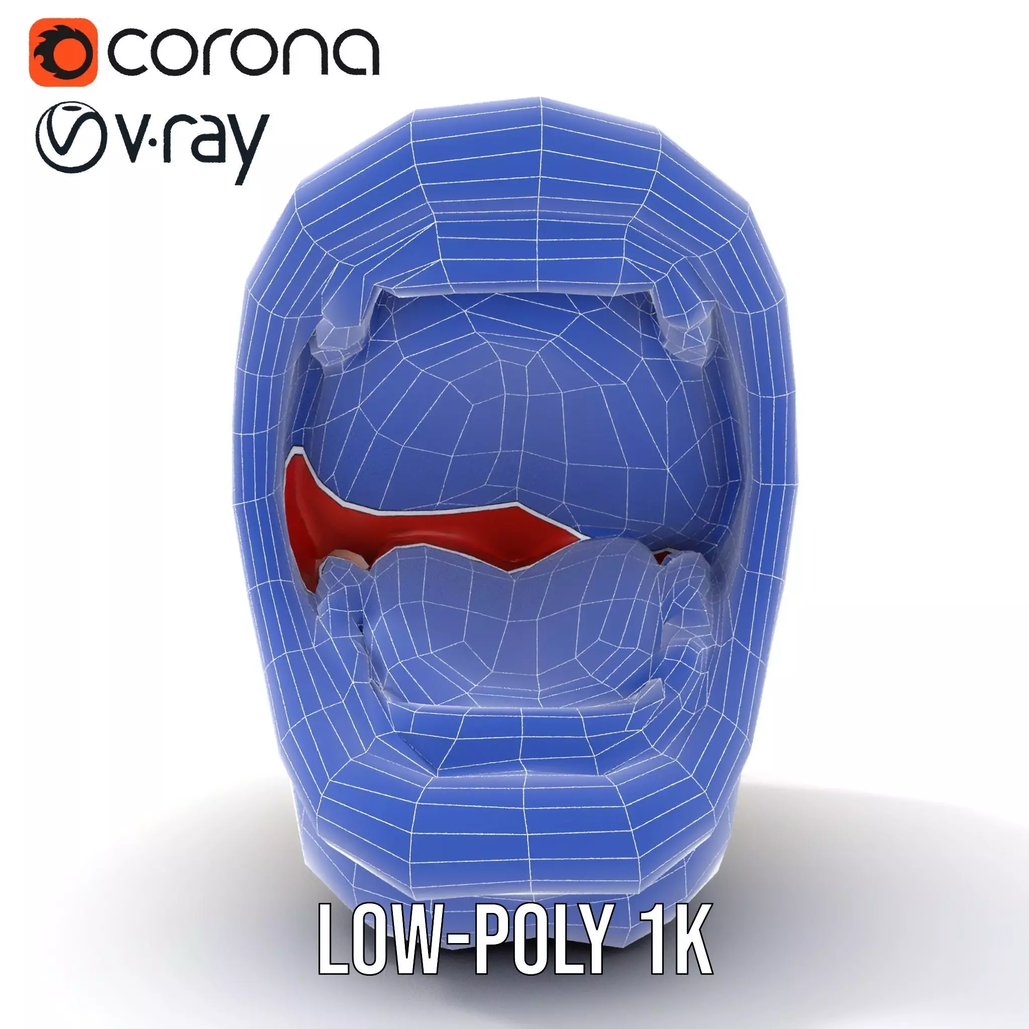 Open Mouth Expression model pack Low-poly 3D model_25