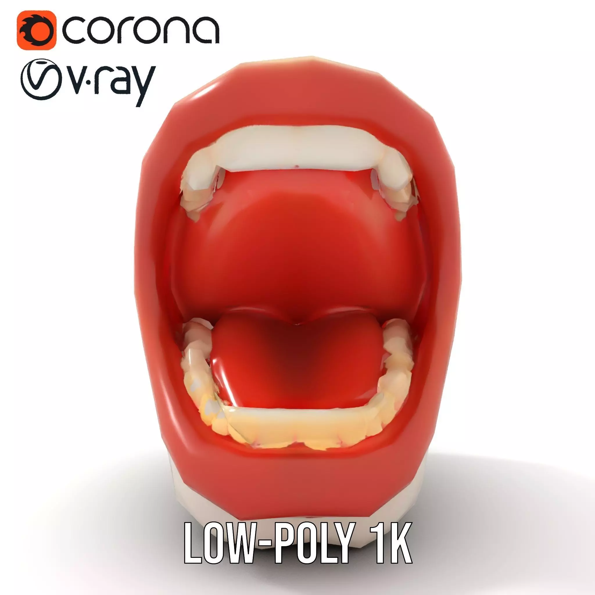 Open Mouth Expression model pack Low-poly 3D model_16