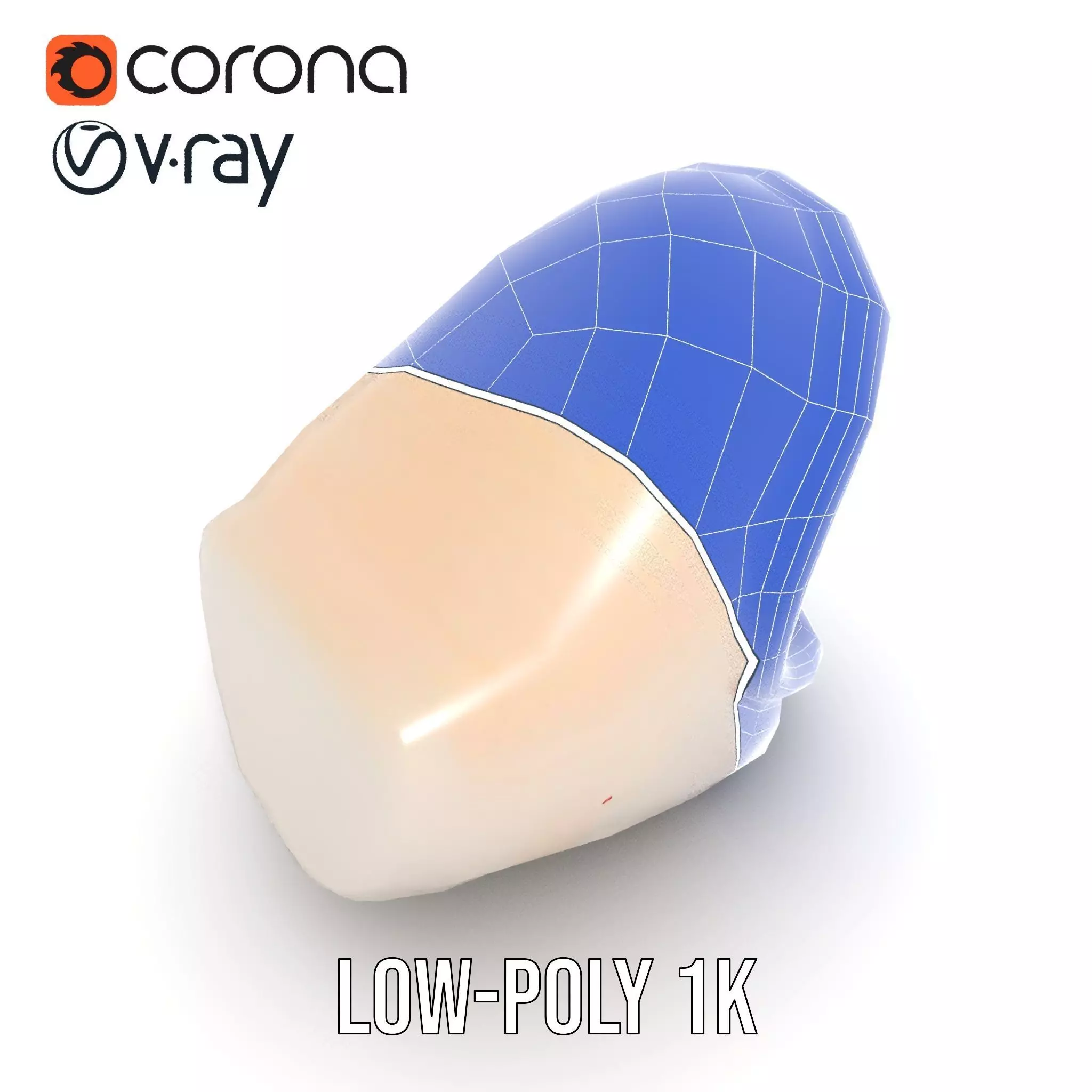 Open Mouth Expression model pack Low-poly 3D model_19