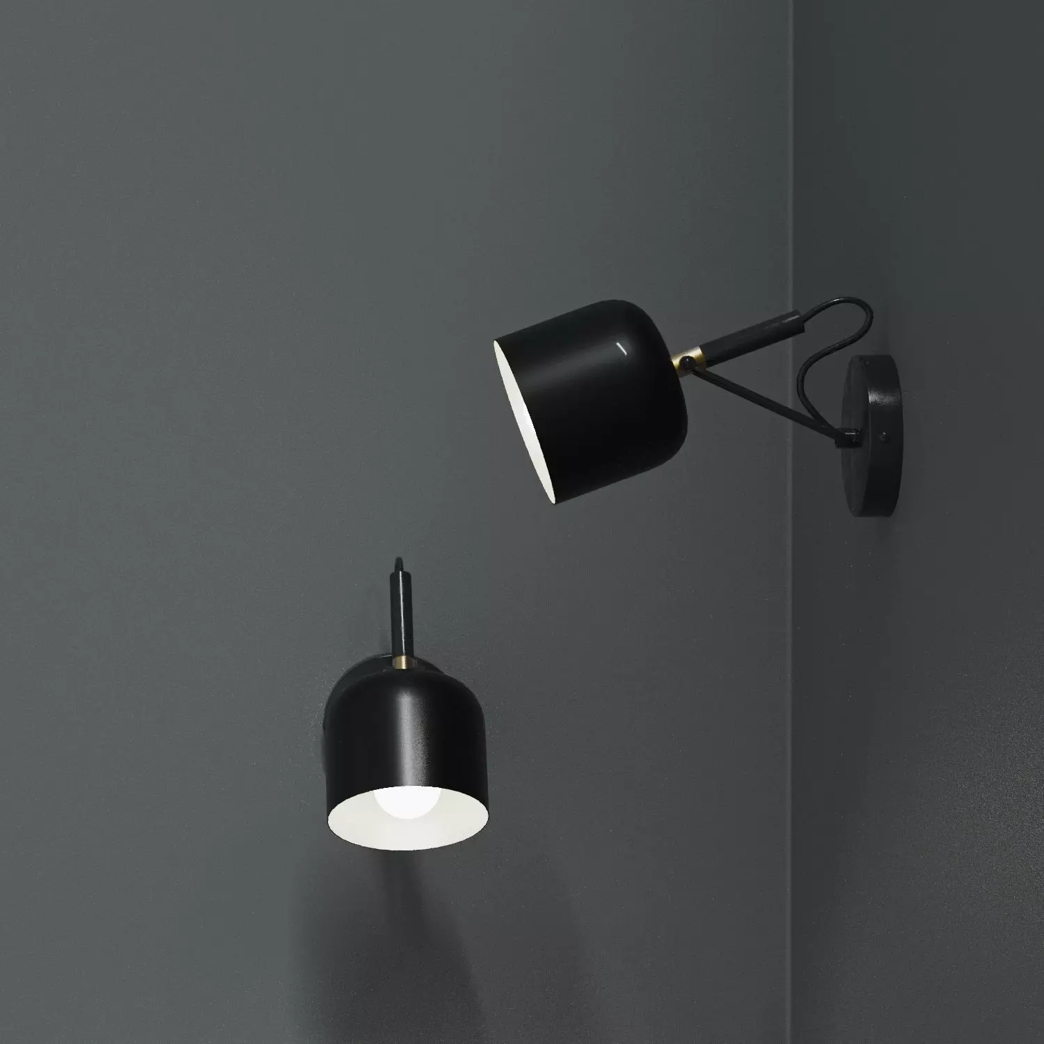 Wall sconces 3 colors 2 positions 3D model_1