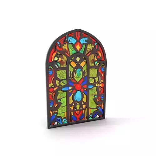 Colorful Stained Glass Window model pack Low-poly 3D model