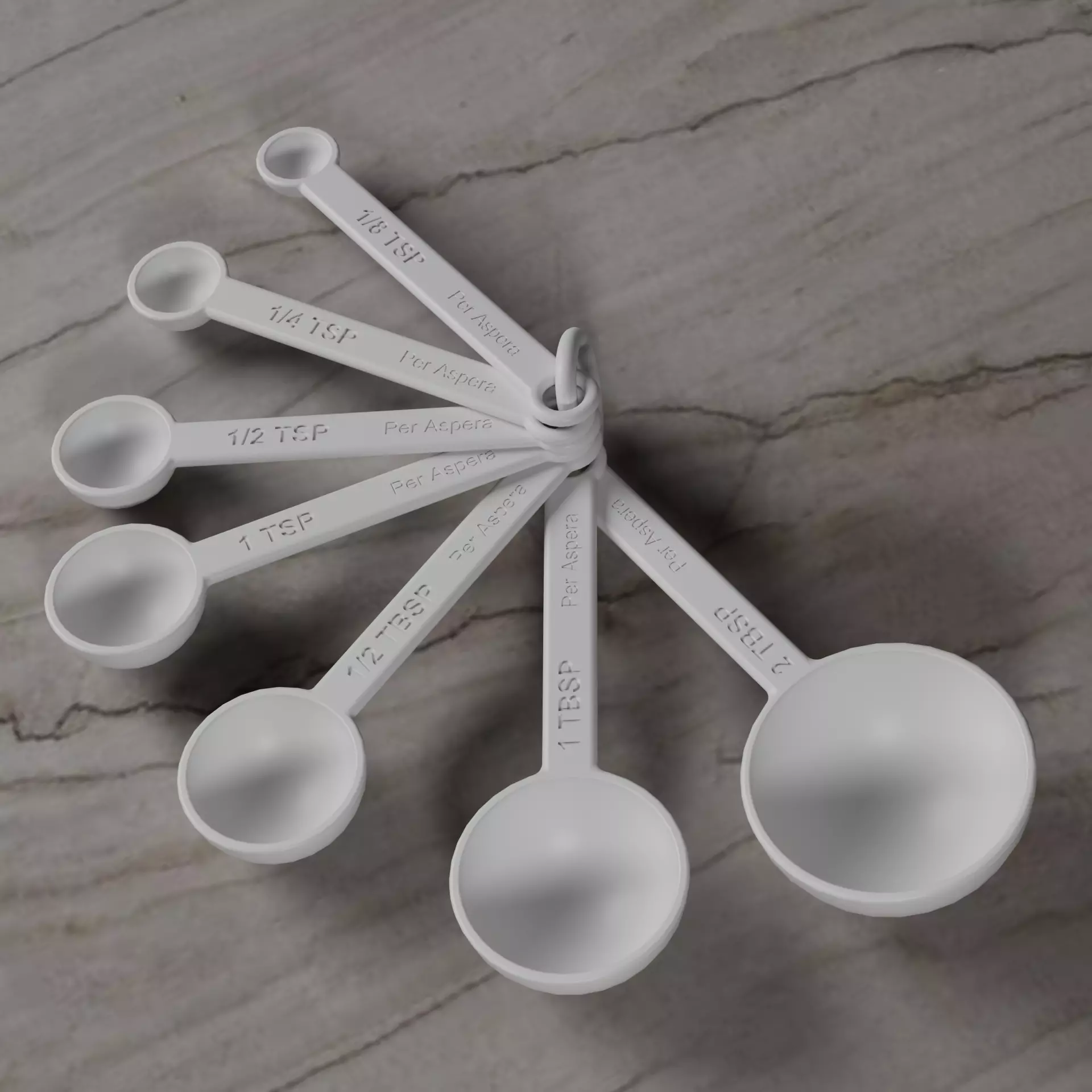 Kitchen Measuring Spoons Free 3D print model_0