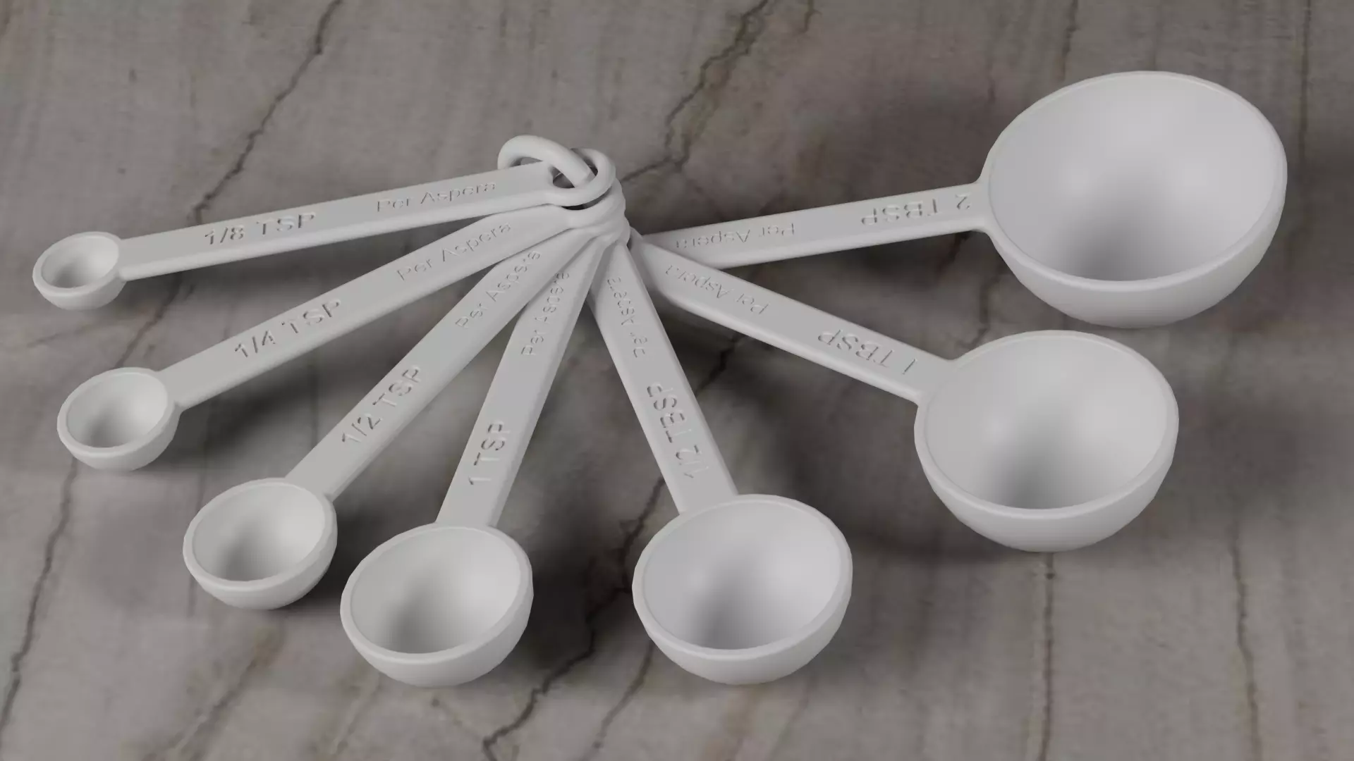 Kitchen Measuring Spoons Free 3D print model_2