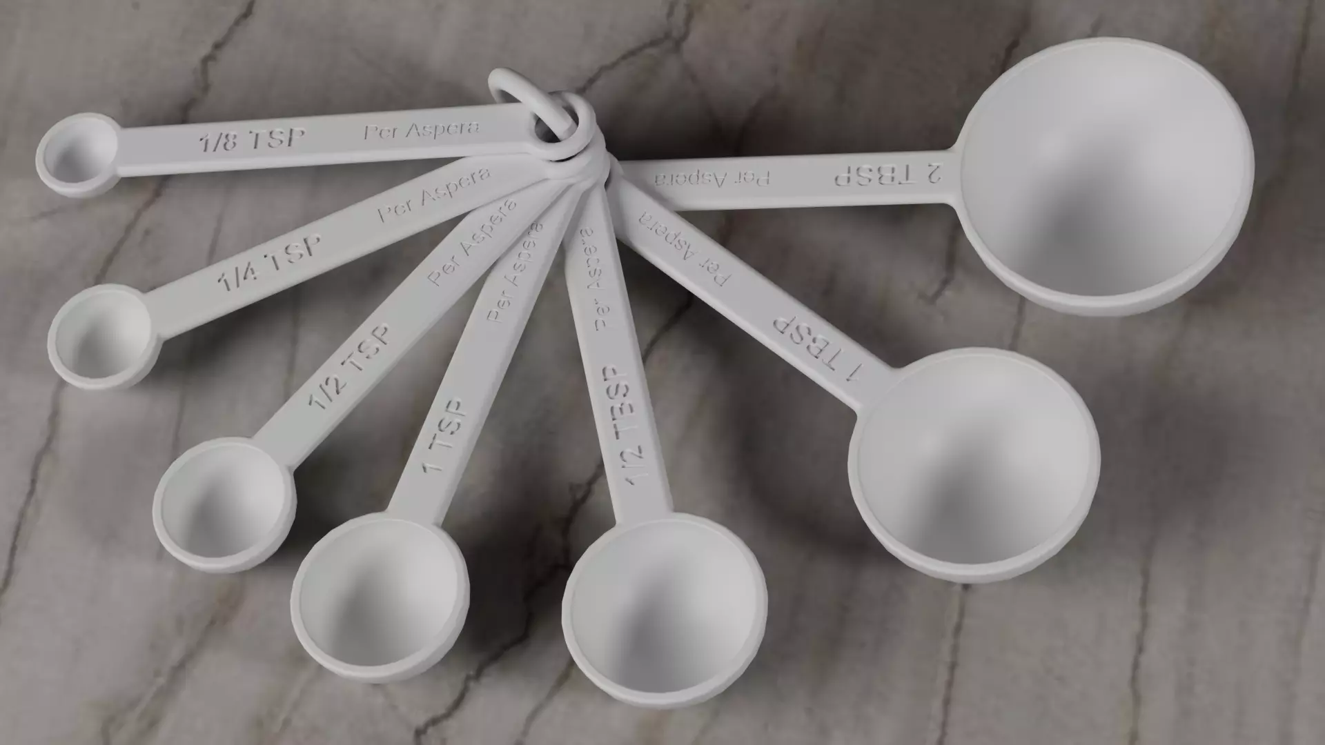 Kitchen Measuring Spoons Free 3D print model_3