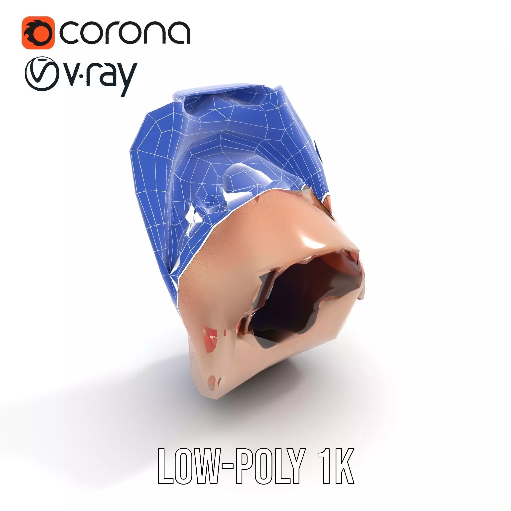 Realistic Human Mouth model pack Low-poly 3D model_12