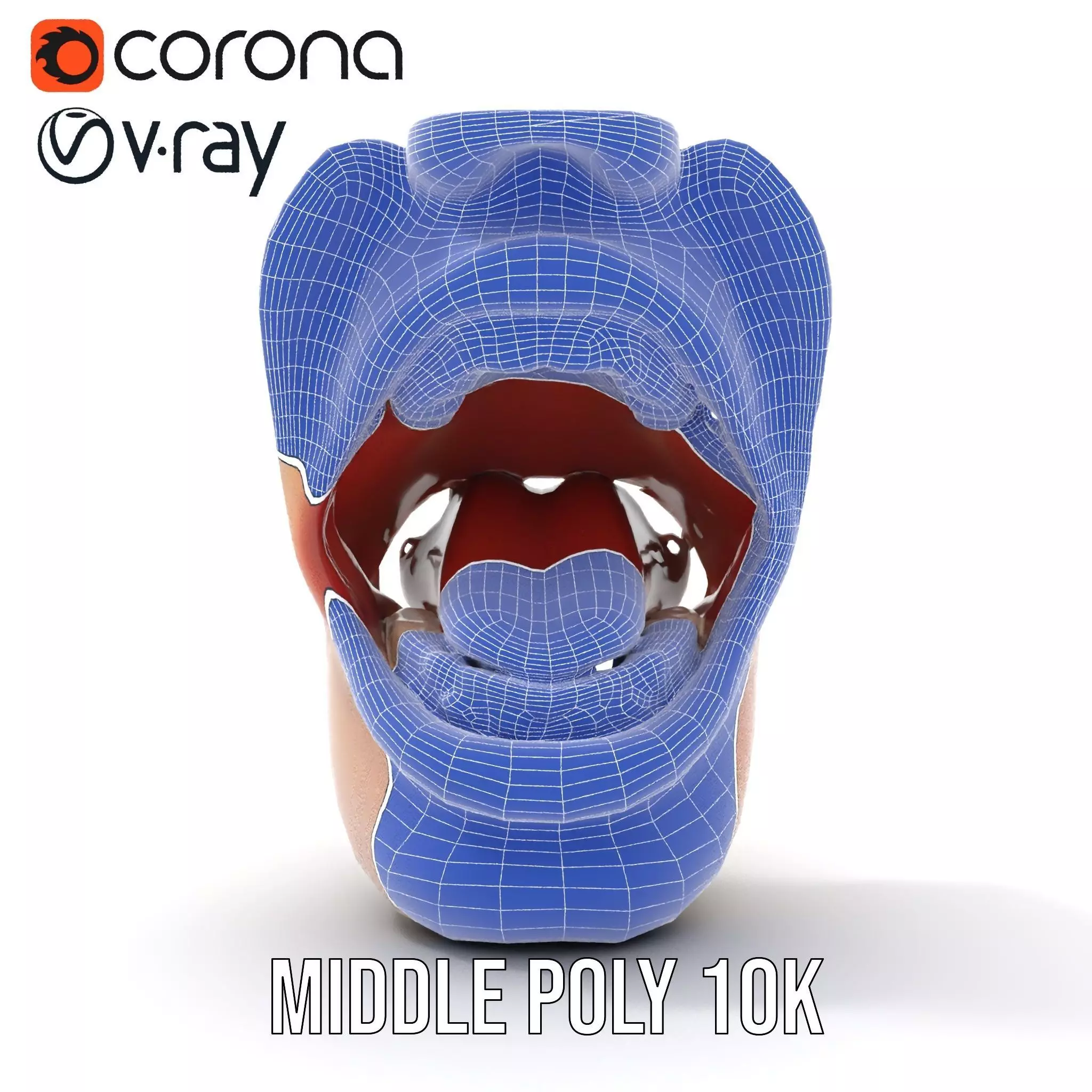 Realistic Human Mouth model pack Low-poly 3D model_26