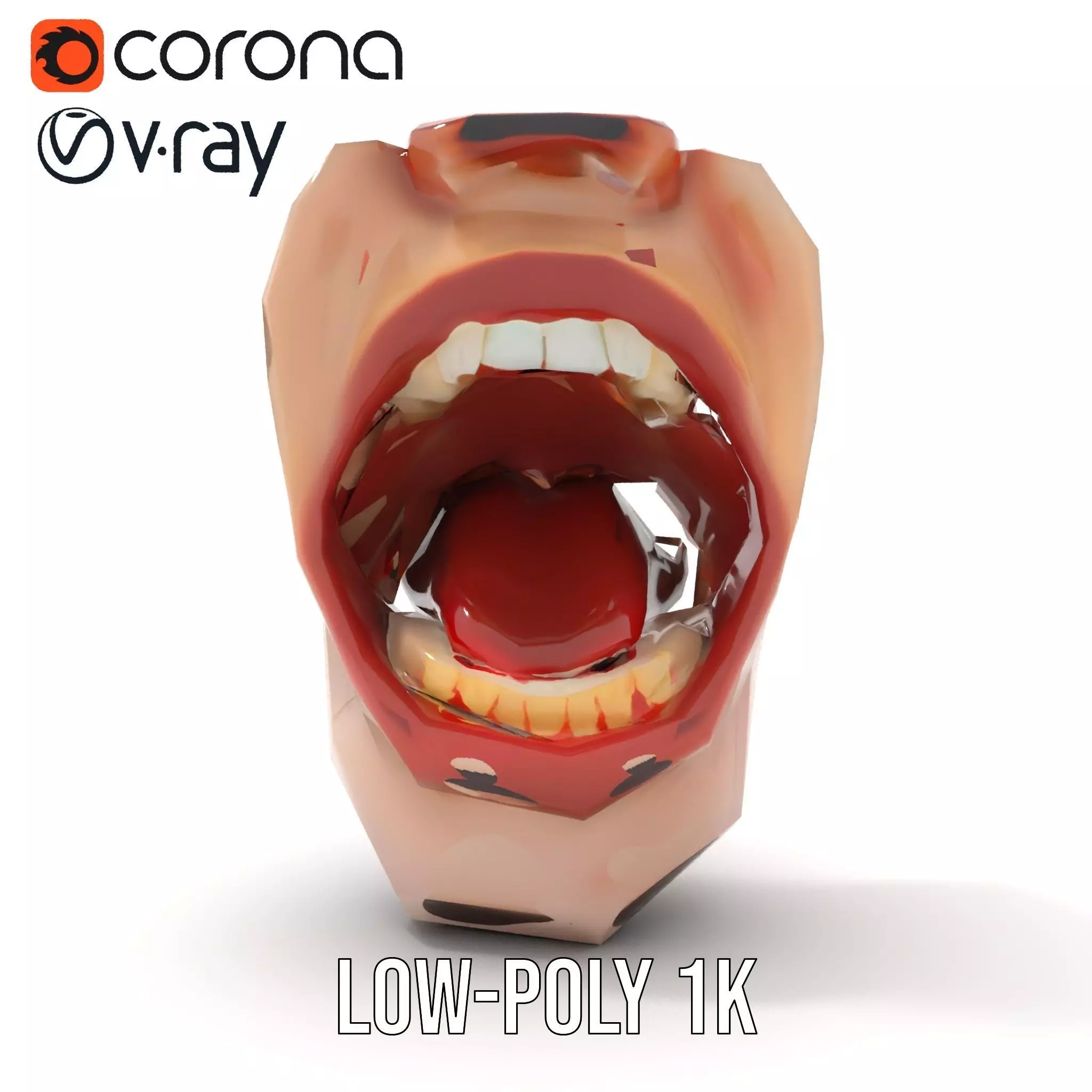 Realistic Human Mouth model pack Low-poly 3D model_20