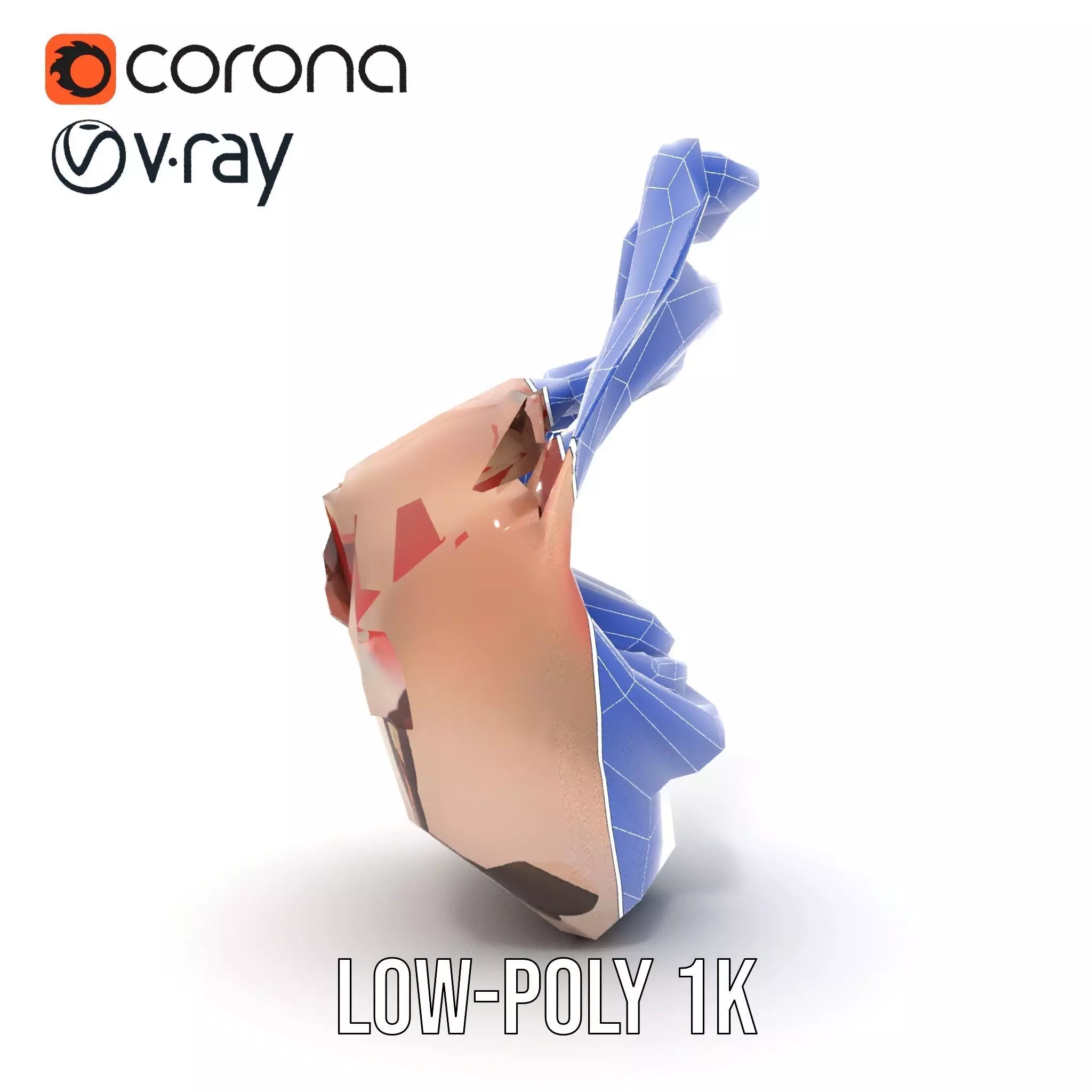 Realistic Human Mouth model pack Low-poly 3D model_14