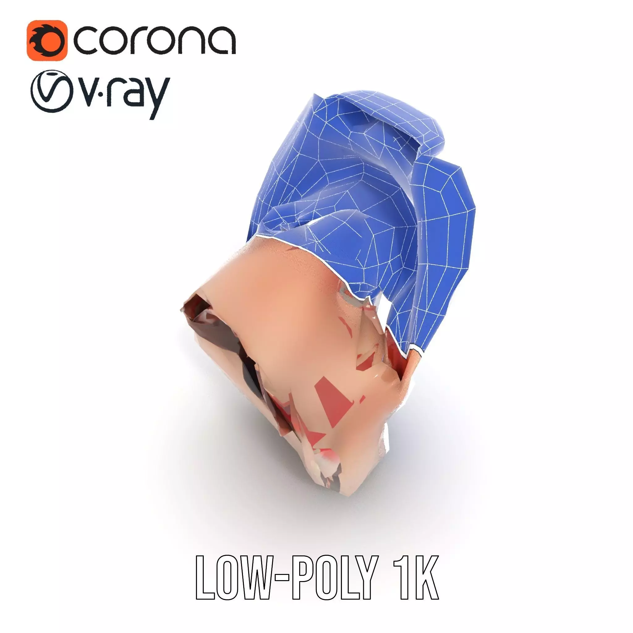 Realistic Human Mouth model pack Low-poly 3D model_27